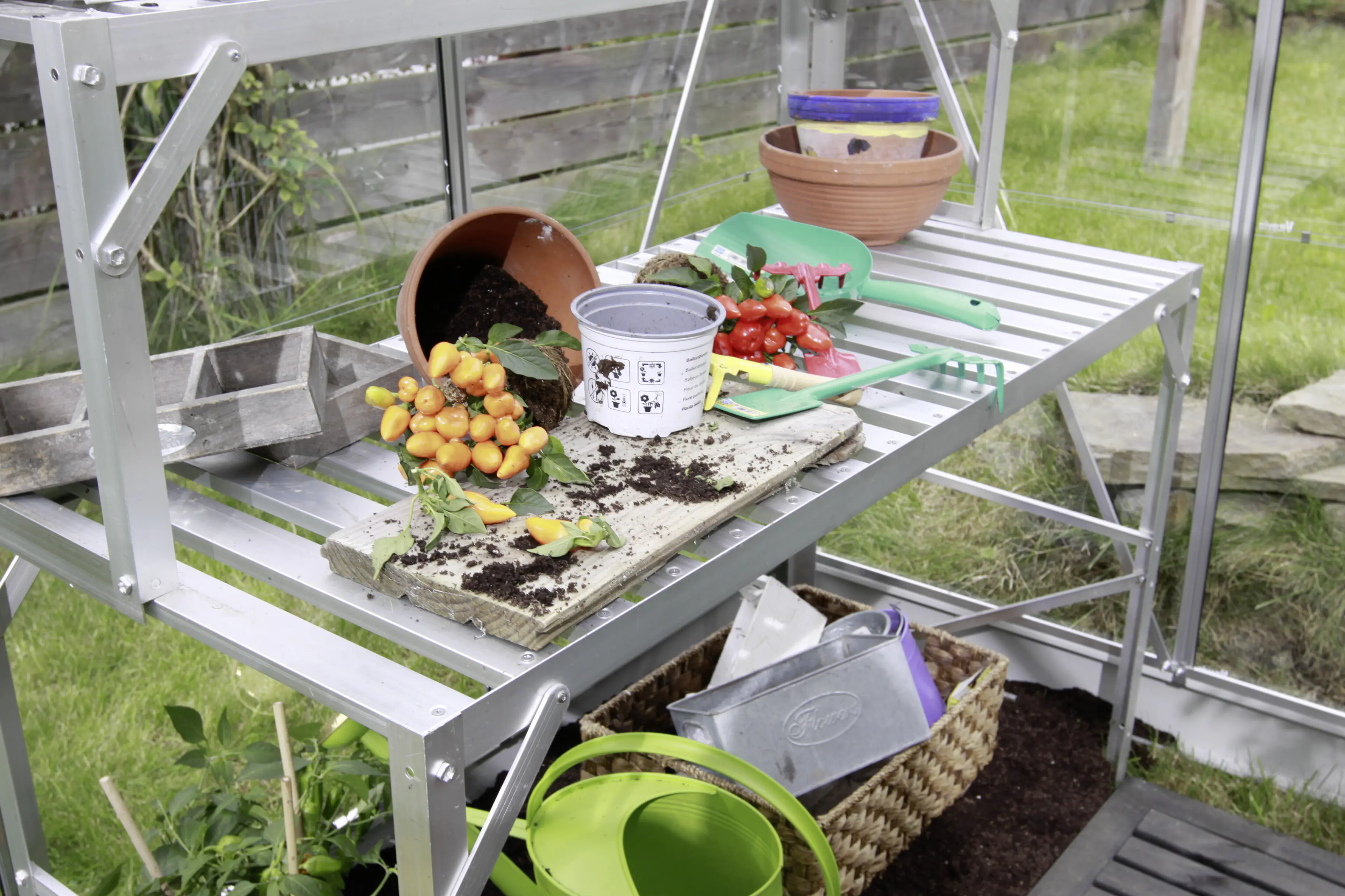 Vitavia Alutisch 121 x 54 x 76 cm aluminium 1 Ablage