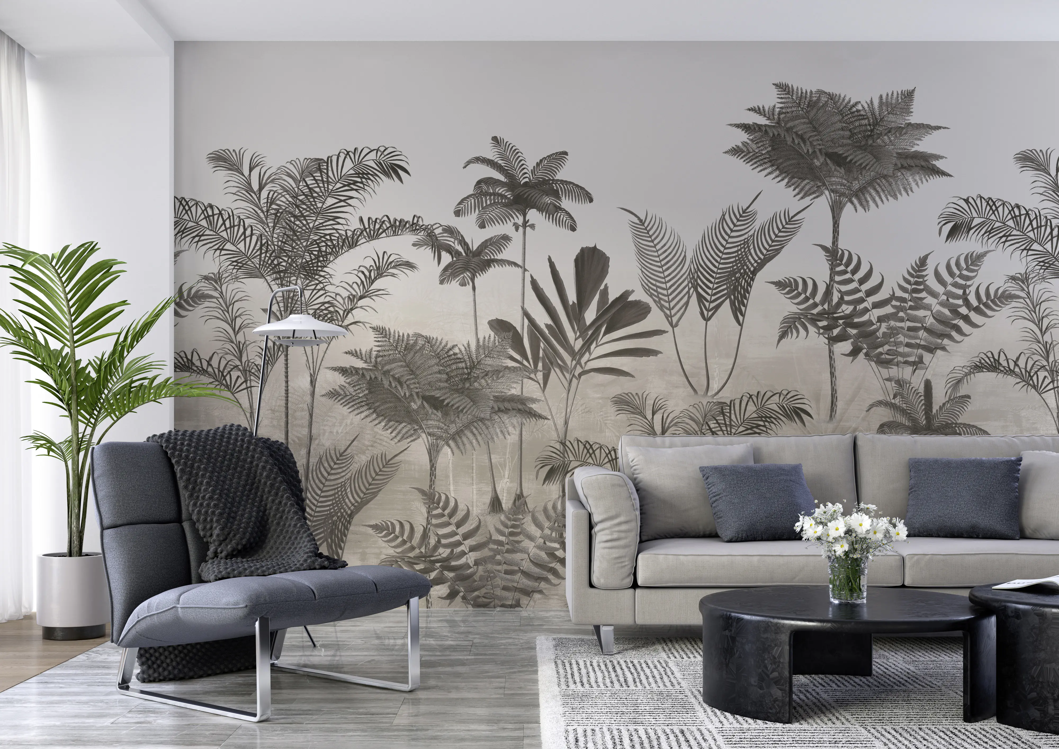 Rasch Vlies Fototapete 556261 Grau-Vintage Muster & Motive 2,65 m x 3,71 m