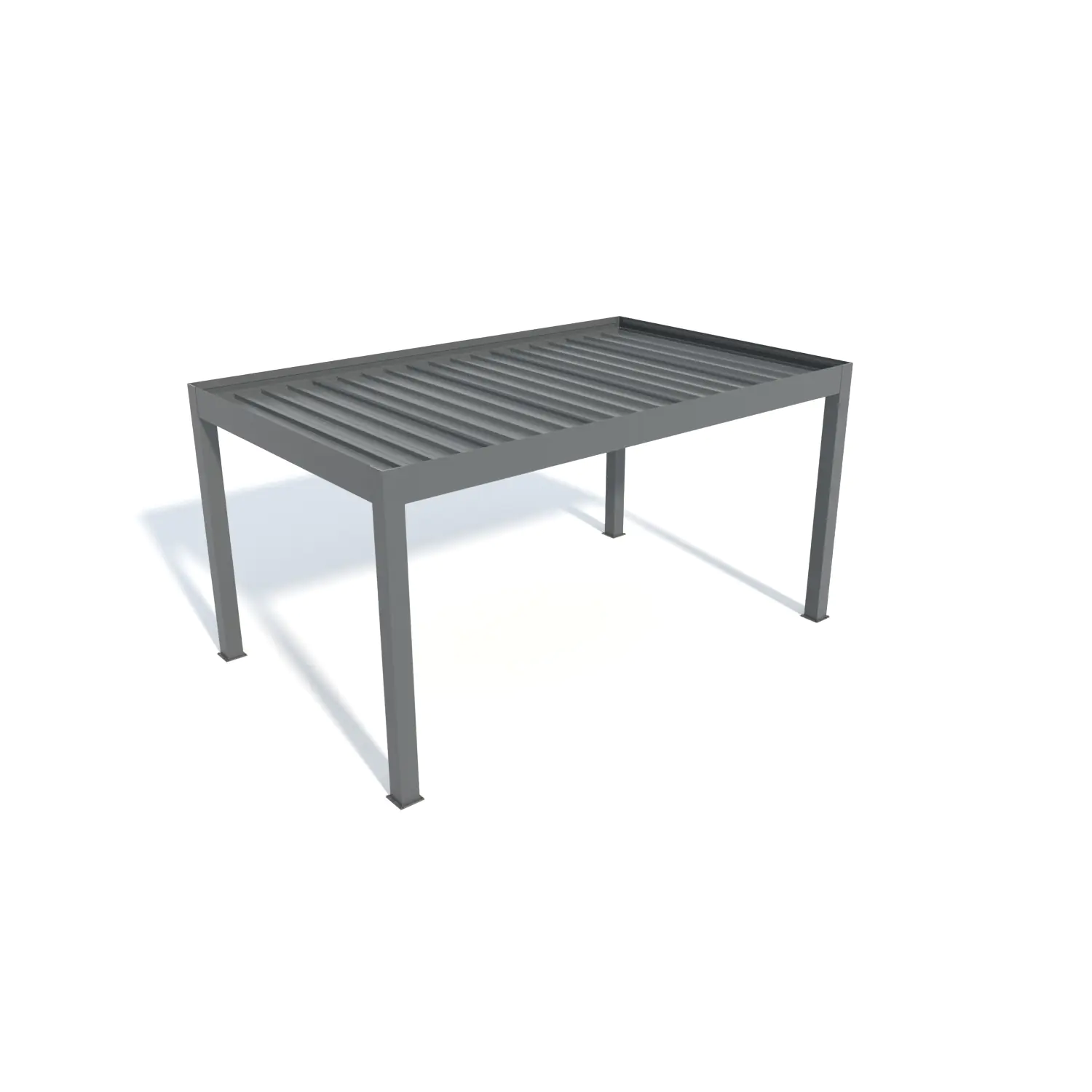 Carport Grandlux 400 x 500 cm grau