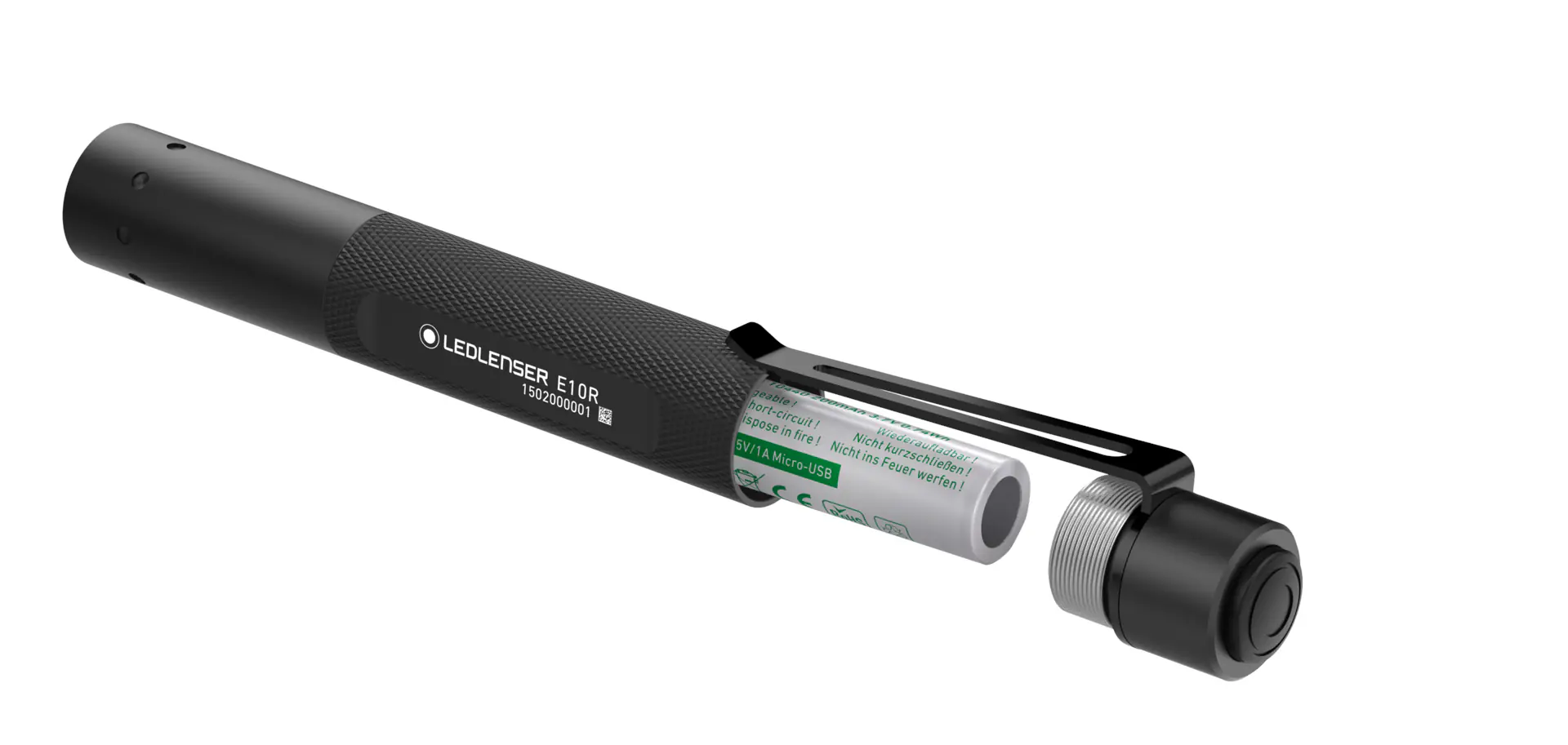 Ledlenser Stiftlampe E10R schwarz, 120 lm