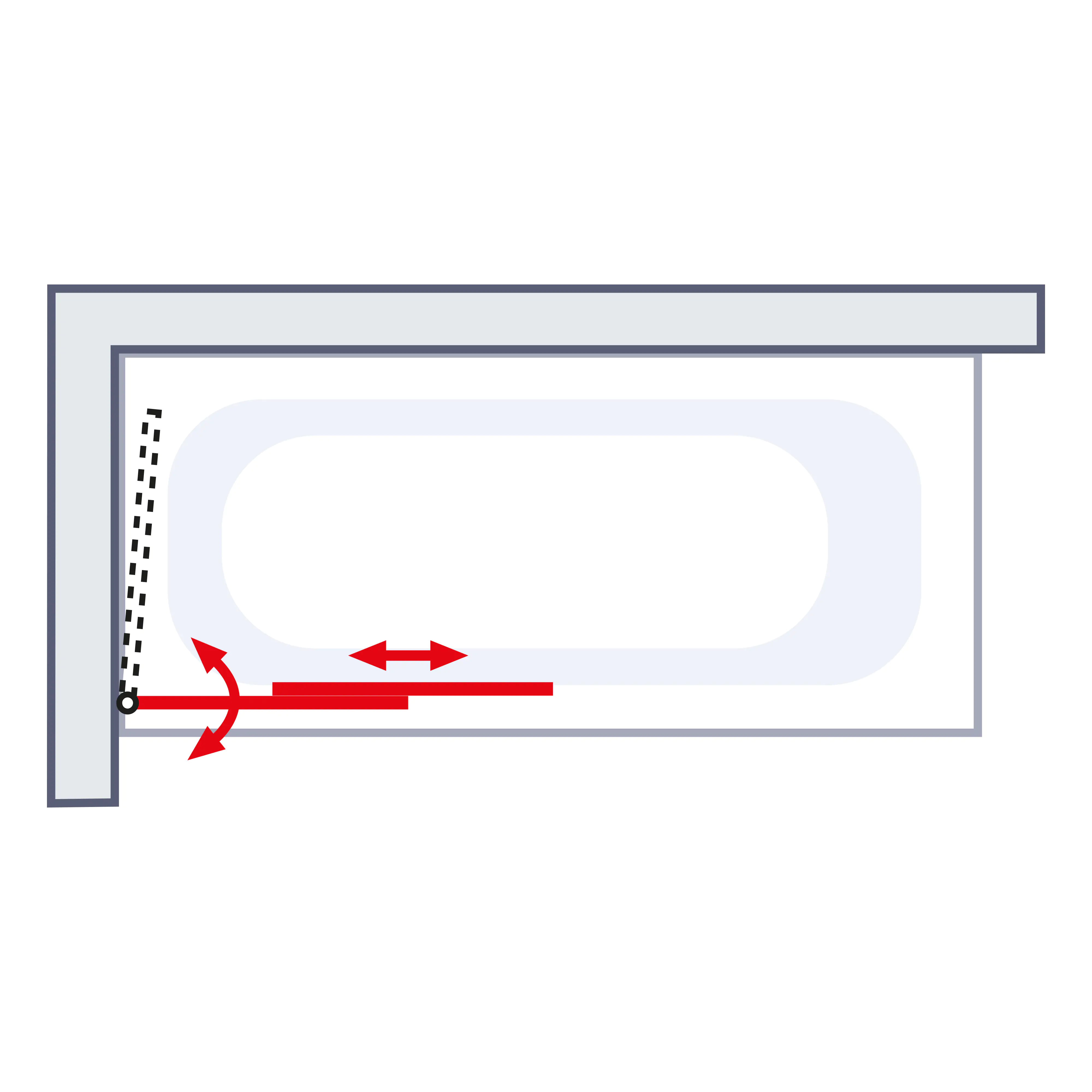 Schulte Badewannenaufsatz D1130 2-tlg. 120 x 140 cm