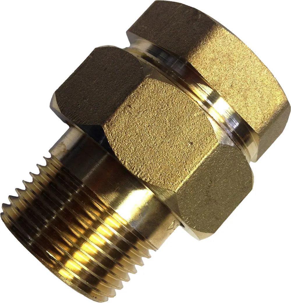 Cornat Verschraubung Messing blank, 1" IG, 1" AG