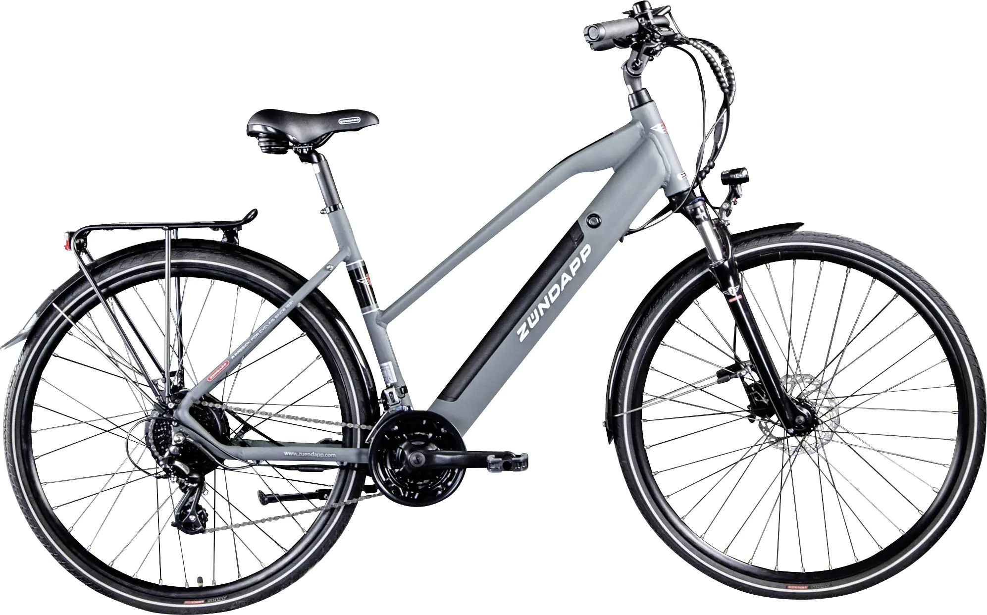 Zündapp E-Bike Trekking Z810 Damen 28 Zoll 24-Gang 417 Wh grau