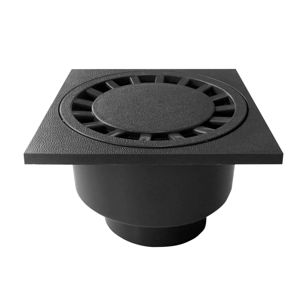 ACO Haus- und Hofablauf Kunststoff 20 x 20 cm schwarz