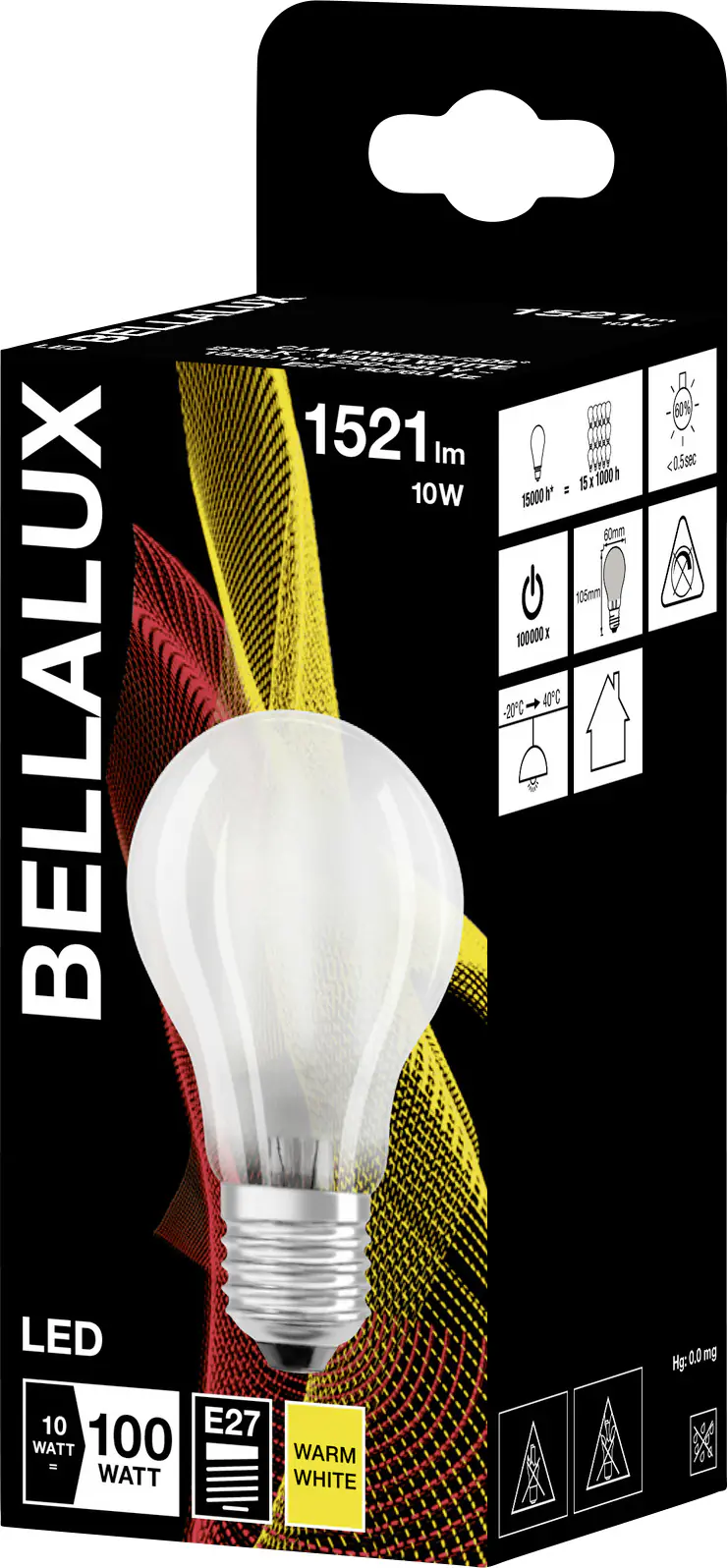 Bellalux LED Leuchtmittel Classic A100 E27 11W warmweiß, weiß-matt