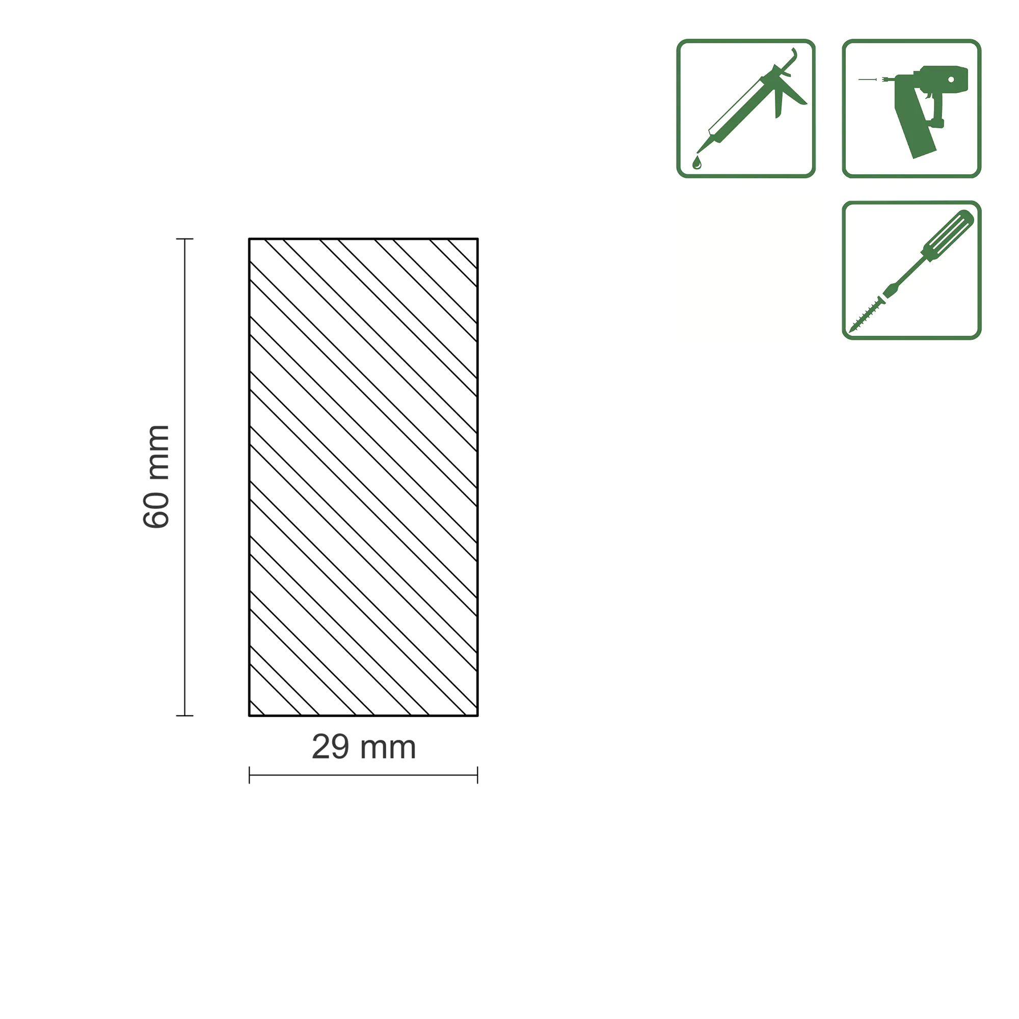 FN Neuhofer Flachleiste 100 cm 60 x 29 mm Fichte/Kiefer