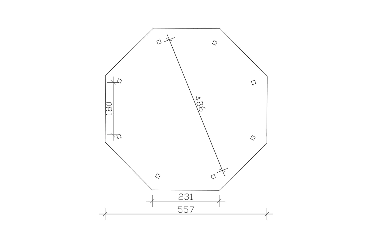 SKAN HOLZ Pavillon Lyon 3 Douglasie, lasiert in Nussbaum