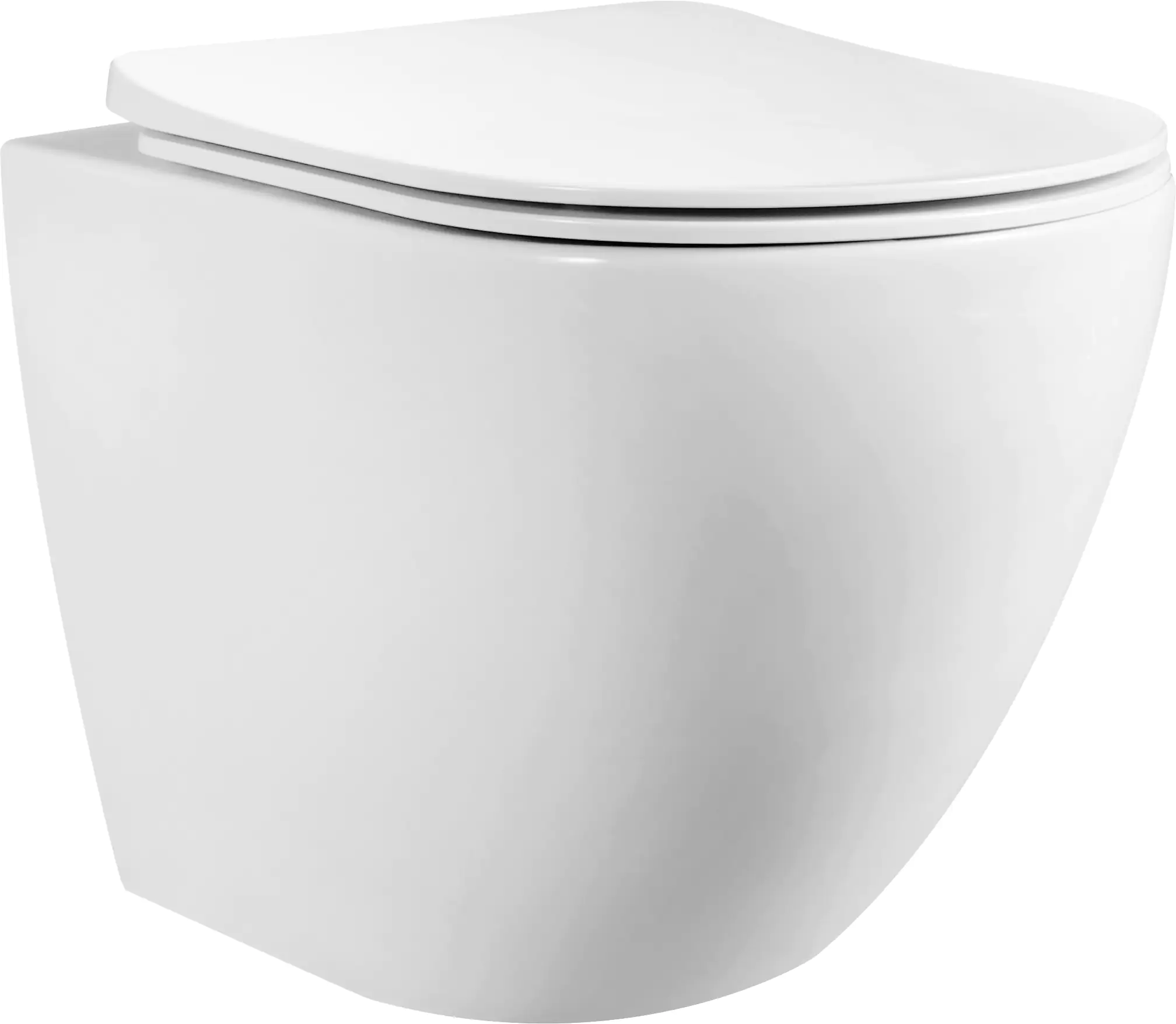 2077820230205 Primaster Wand WC spülrandlos Iota Tiefspüler weiß erhöht inkl. WC-Sitz