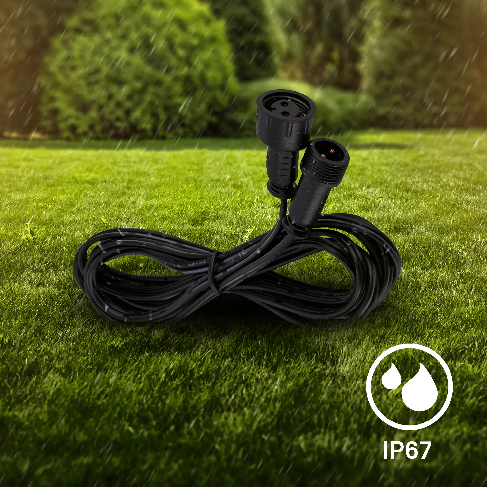 Briloner Verlängerung 3x2 m Connect to Shine 3er Set schwarz