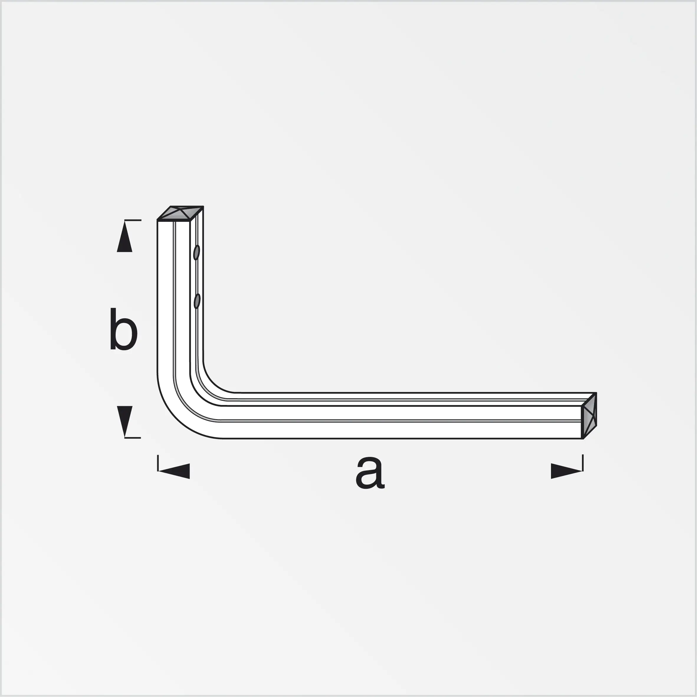 coaxis®-Tablarhalter 230 mm 230 x 130 mm Aluminium roh blank