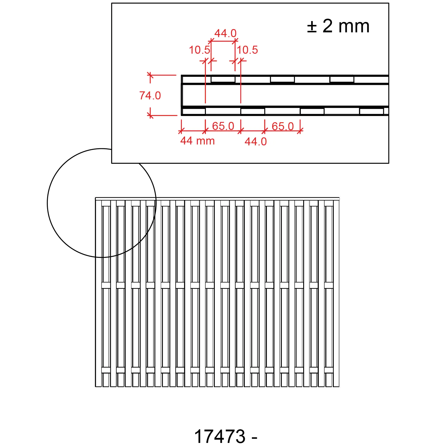 Plus Zaun Nagano 180 x 140 cm RAL 9005 Schwarz