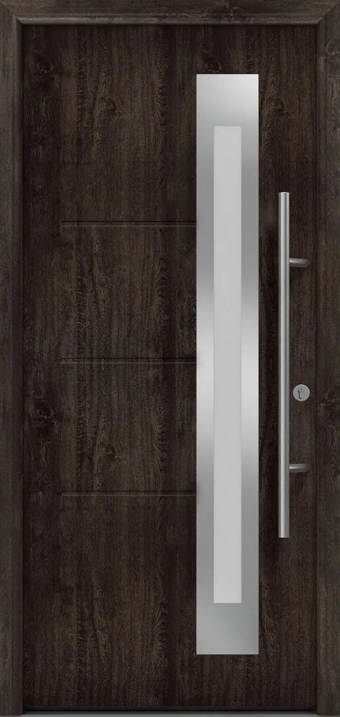 EcoStar Haustür ISOPRO Secur IPS 780S RC2 night oak 110 x 210 cm