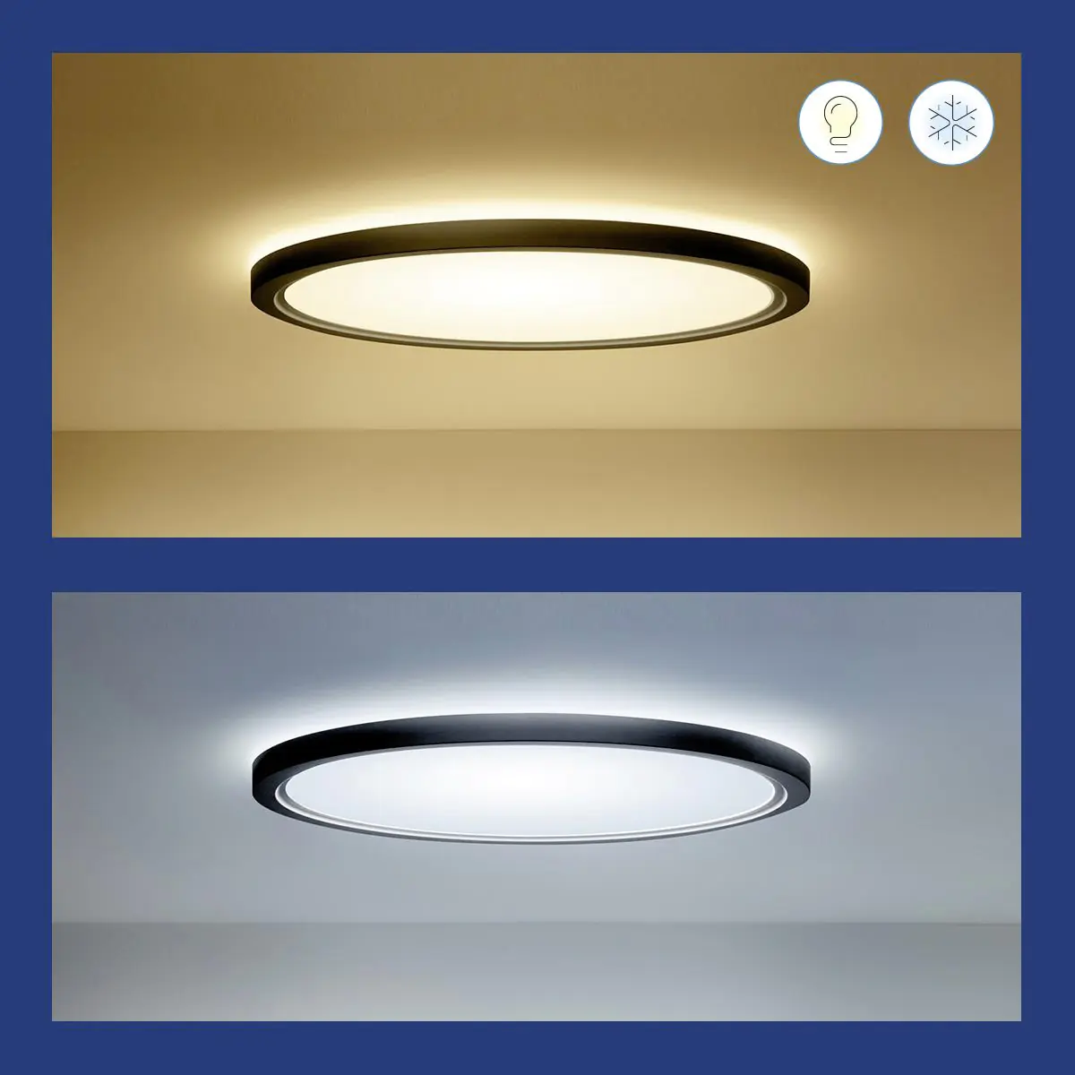 WIZ LED-Deckenleuchte SuperSlim 42 x 3,2 cm 22W warmweiß bis kaltweiß smart RGB schwarz