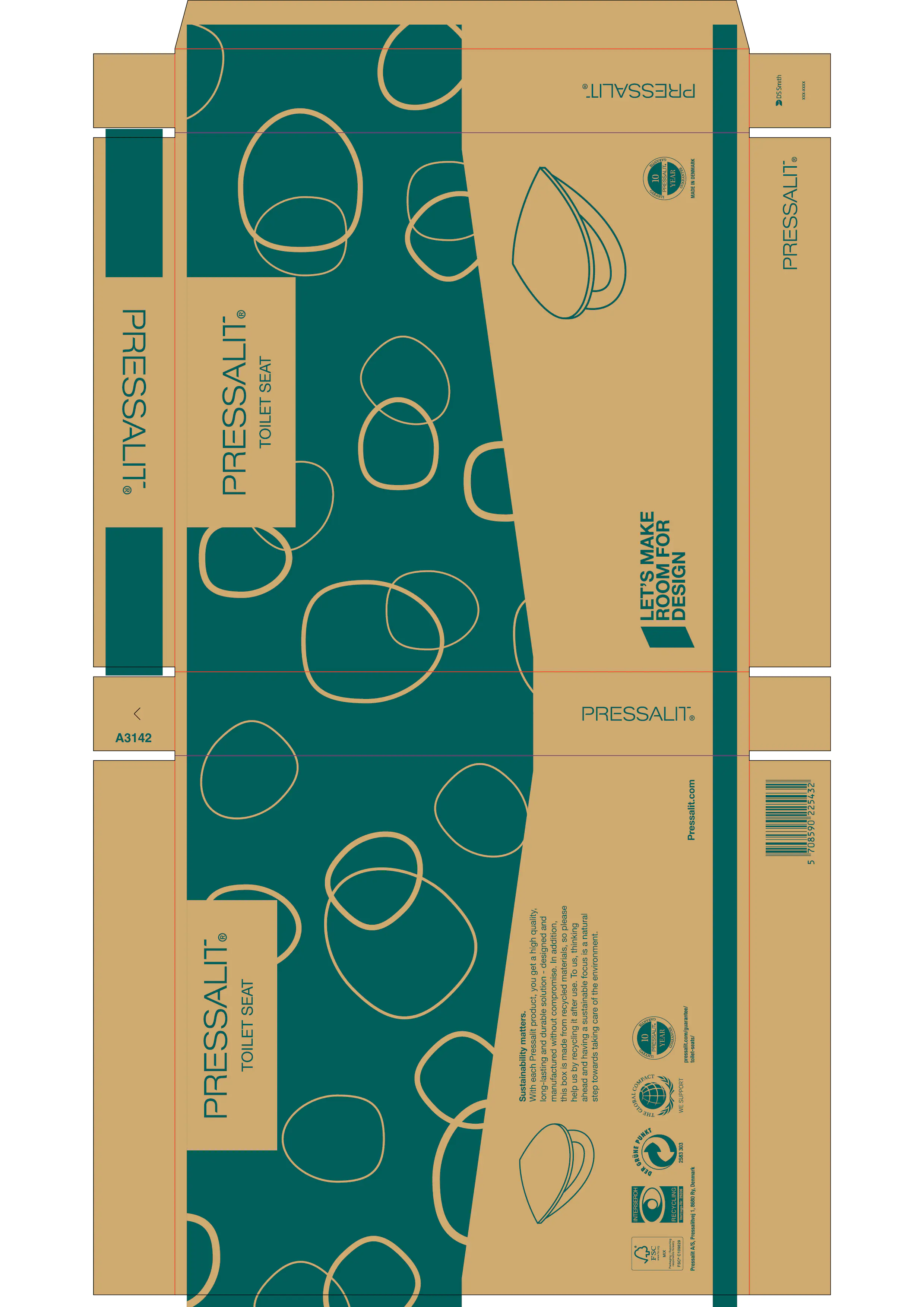 Pressalit WC-Sitz T Soft Duroplast, mit Edelstahl-Scharnieren