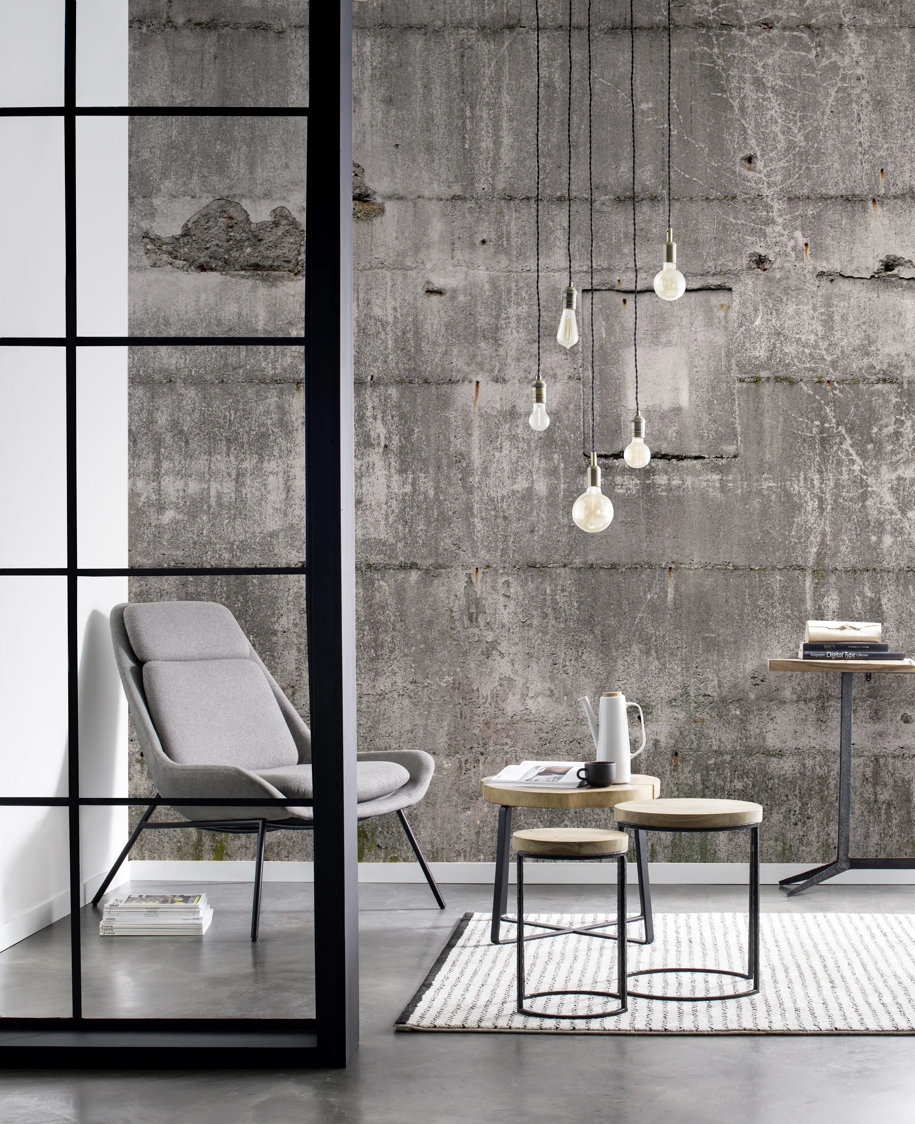 Rasch Vlies Fototapete 445510 Grau Muster & Motive 3 m x 3,72 m