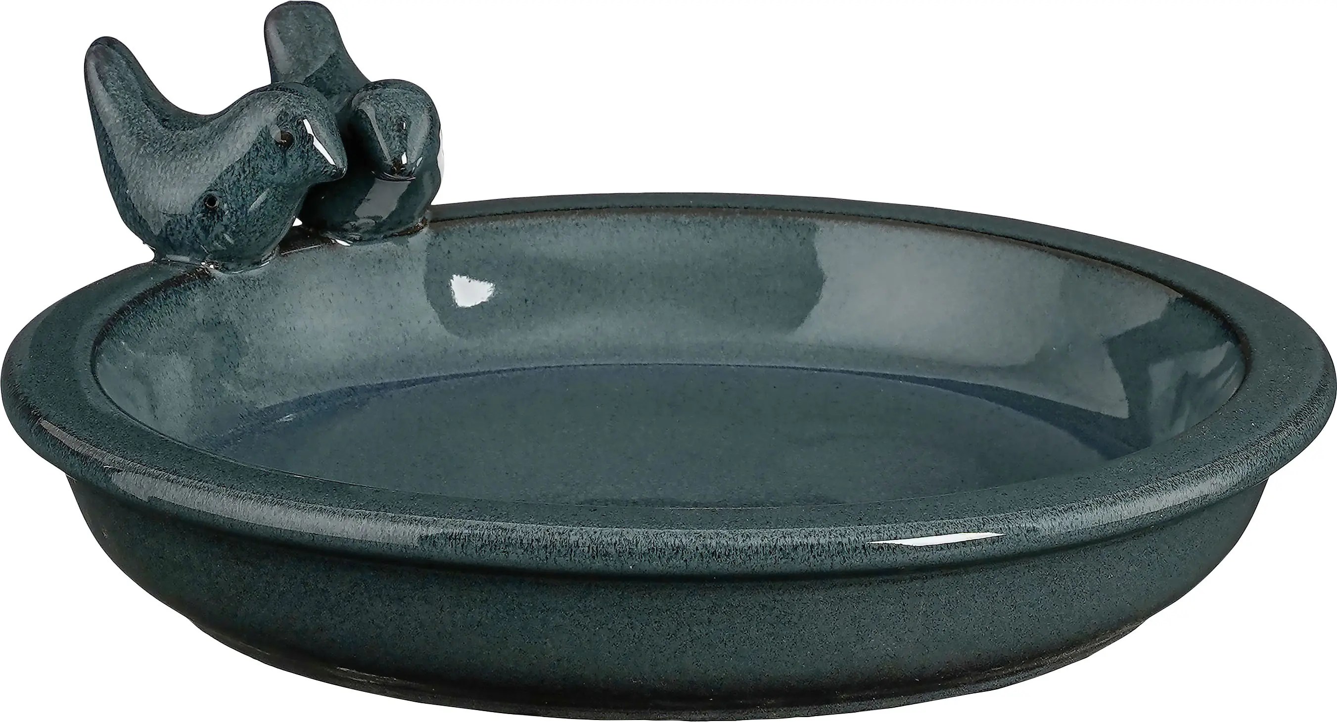 Mica Decorations Vogelfutterspender Keramik blau Ø 5 x 30 cm