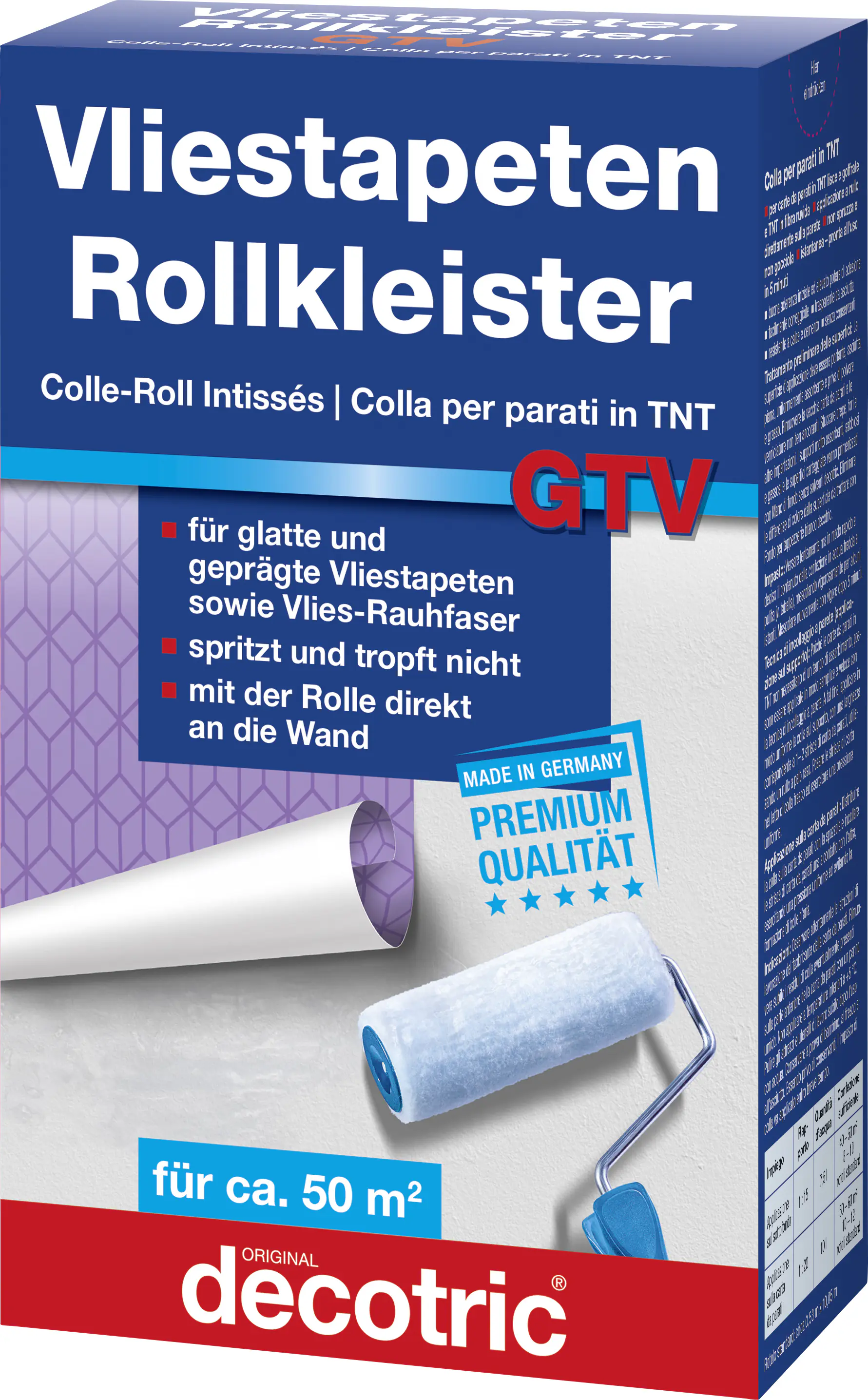 Decotric Vliestapeten-Rollkleister GTV 500 g Decotric Vliestapeten-Rollkleister GTV 500 g