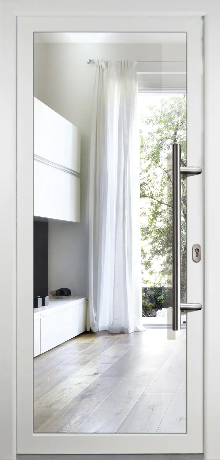 4060691153696 Meeth Haustür Signum PVC Exclusiv PVC Modell 60 108 x 208 cm, DIN rechts, weiß