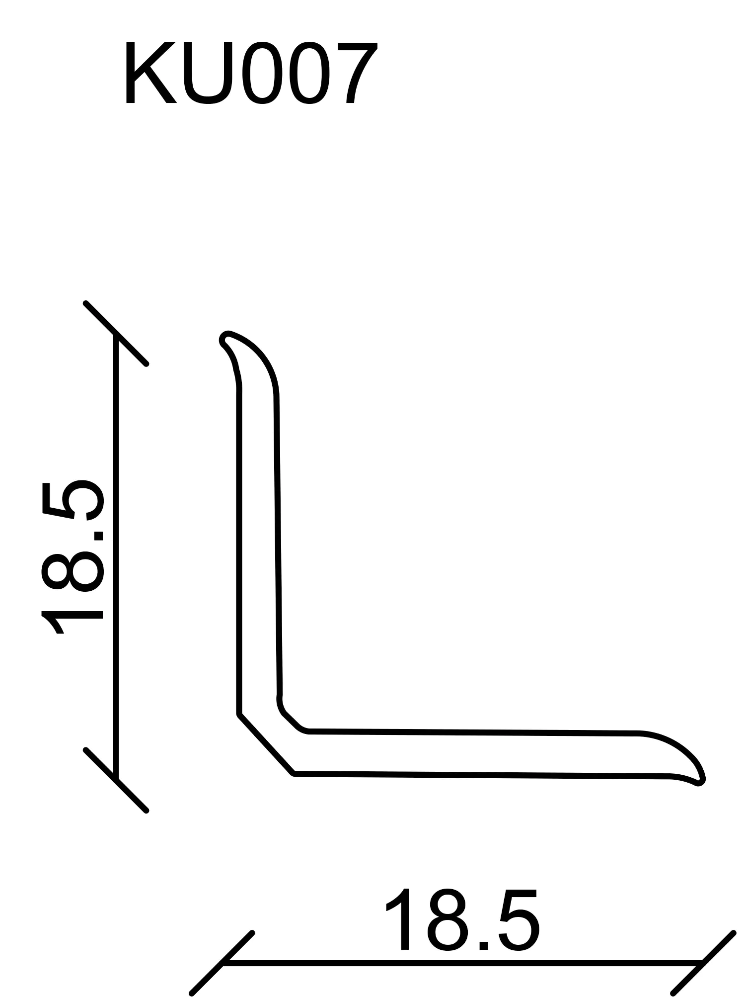 9003719311932_2765533 FN Neuhofer Knickwinkelleiste 500 cm 18,5 x 18,5 mm schwarz