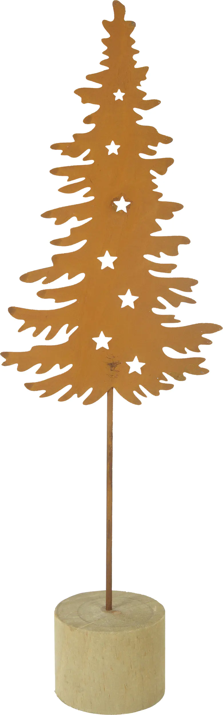 TrendLine Baum mit Sternen aus Metall 10 x 5,4 x 32,5 cm braun 