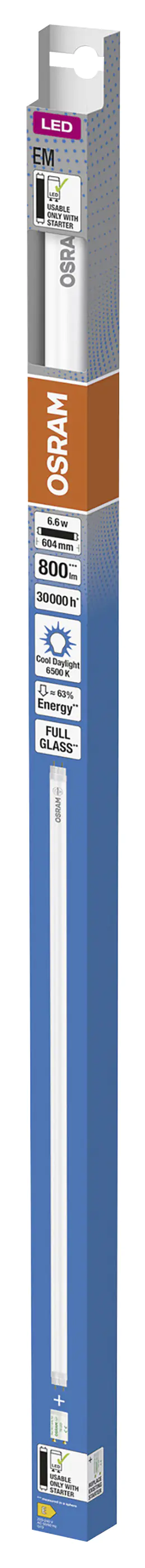 Osram LED Röhre T8 60 cm G13 6,6 W kaltweiß Osram LED Röhre T8 60 cm G13 6,6 W kaltweiß