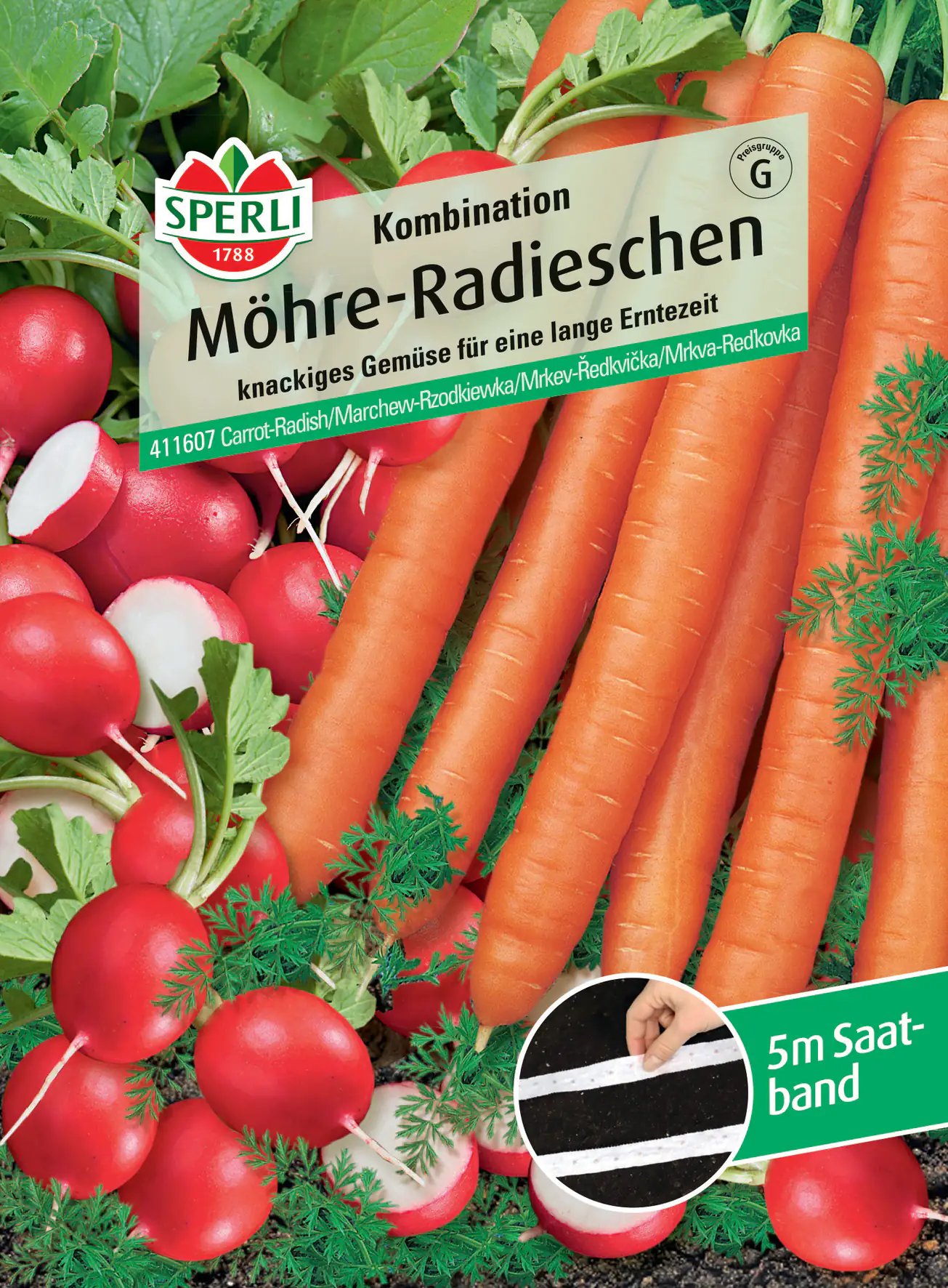 Sperli Möhre-Radieschen Kombination Saatband Sperli Möhre-Radieschen Kombination Saatband