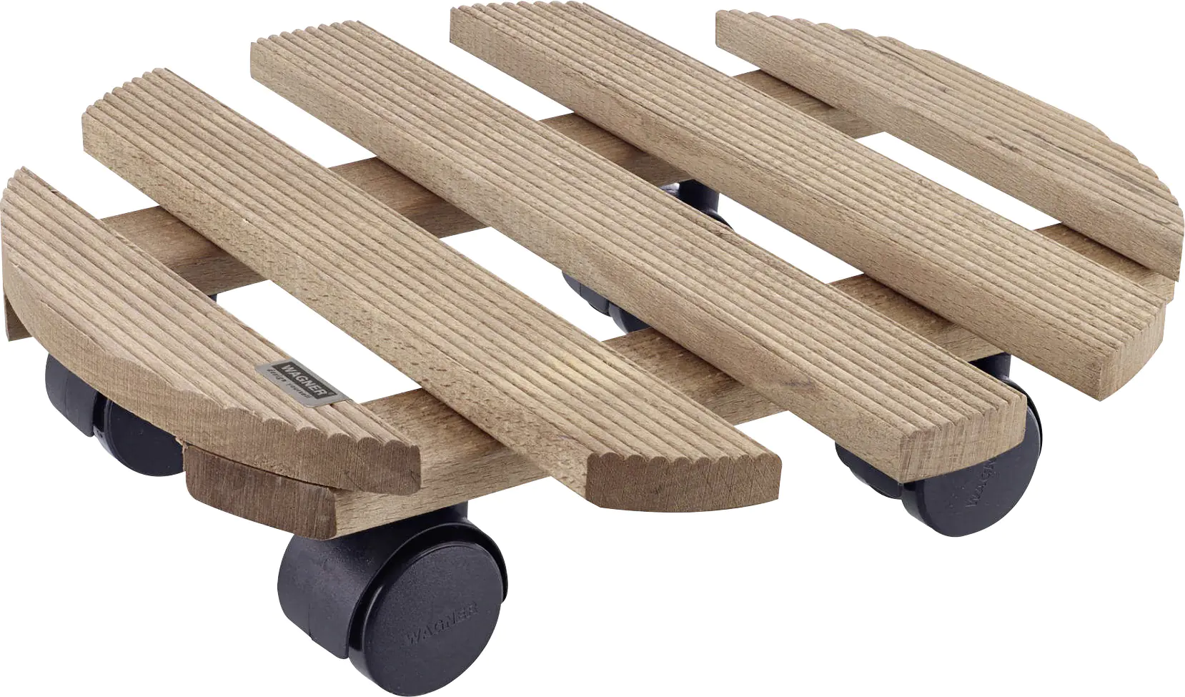 Wagner Pflanzenroller Country Holz  Ø 30 cm braun 