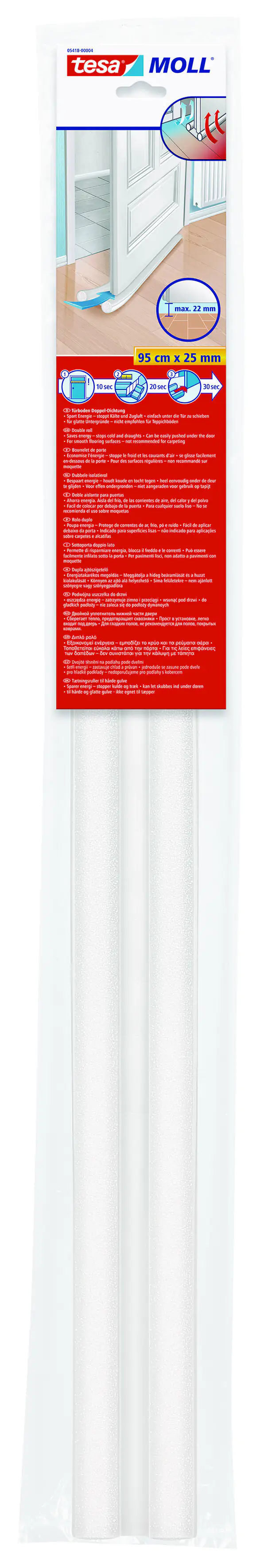 Tesa Türbodendoppeldichtung weiß, 95 cm x 25 mm