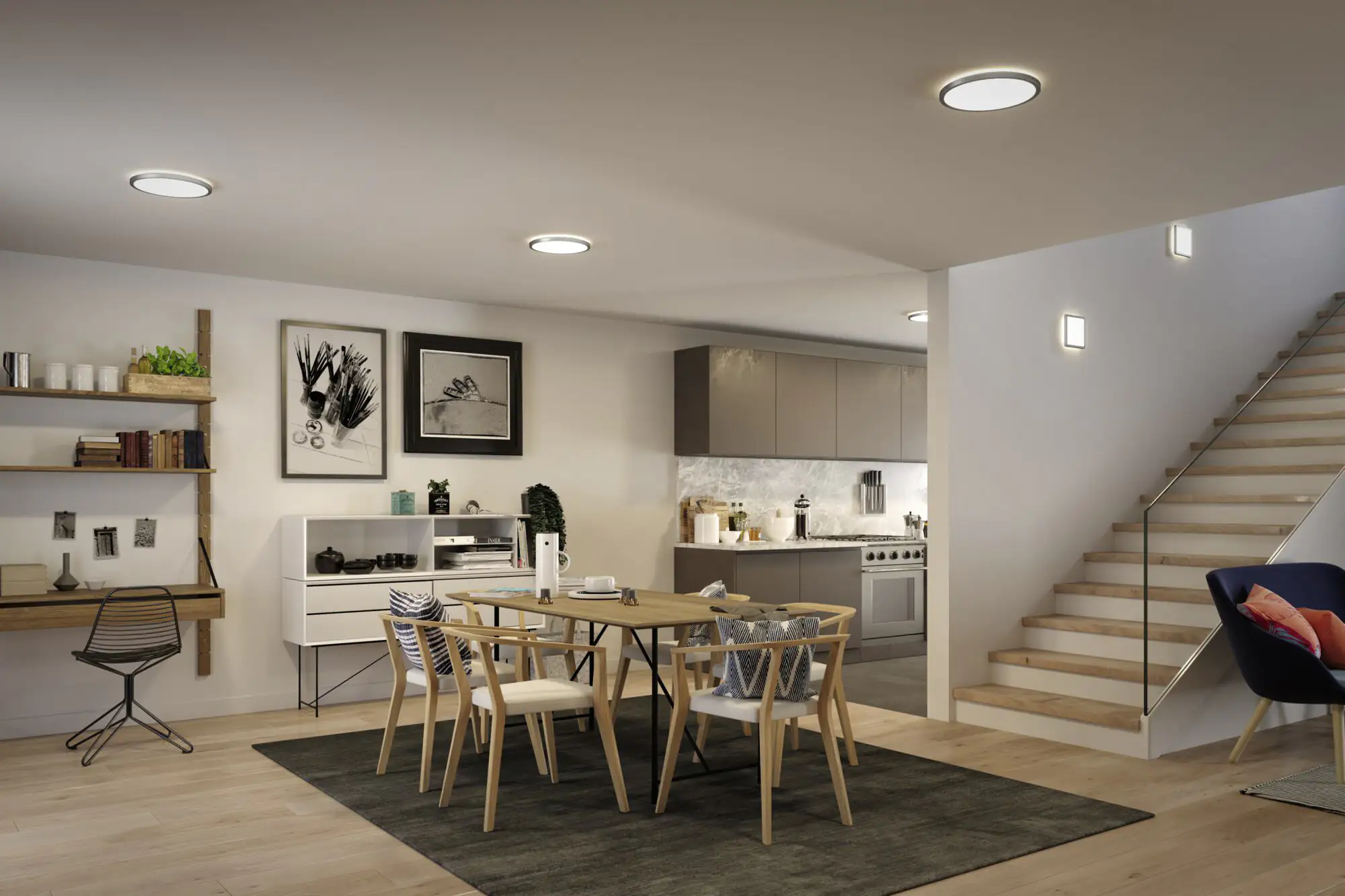 Paulmann LED Panel Atria Shine chrom-matt 29,3 x 29,3 cm neutralweiß