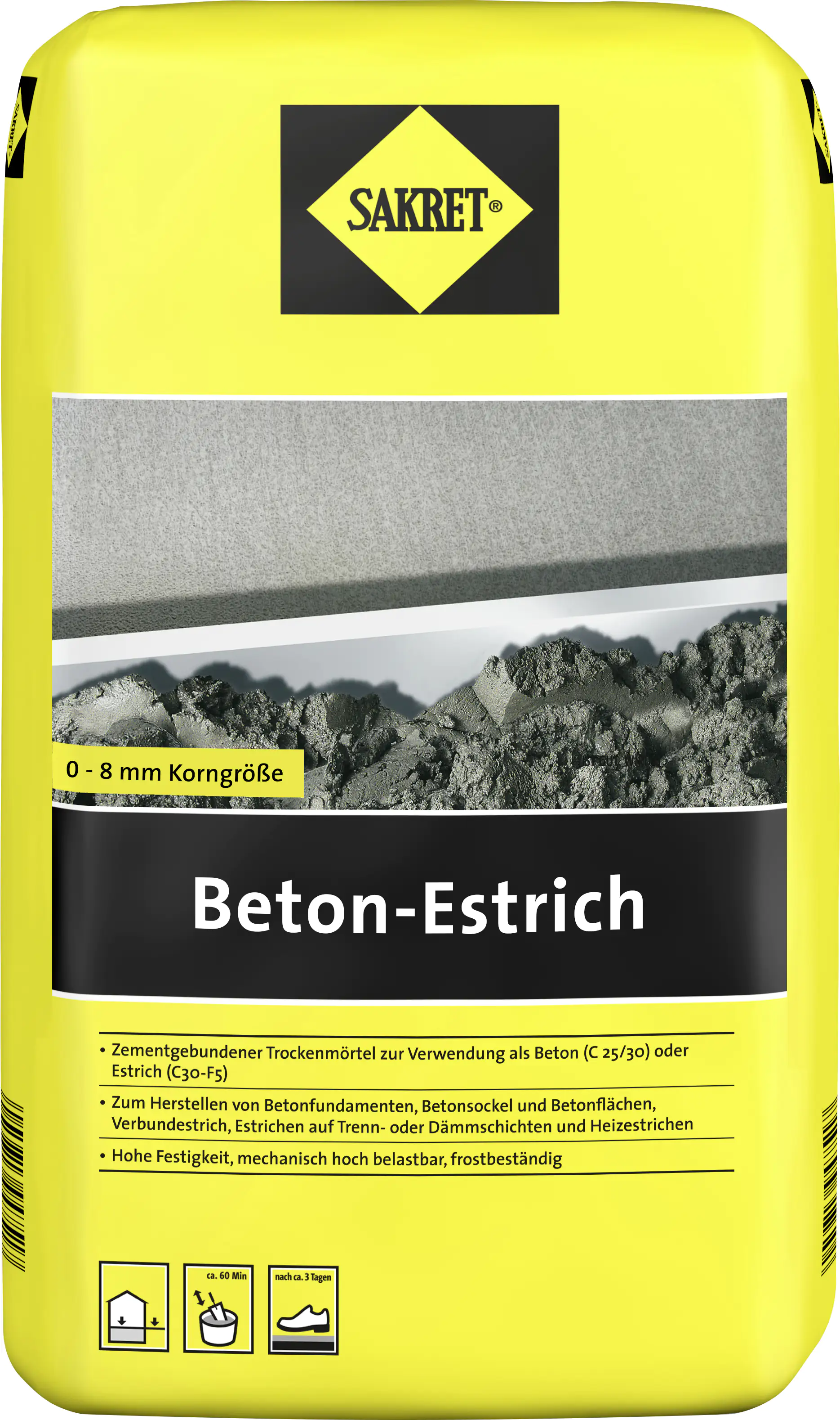 SAKRET Beton-Estrich 10 kg Sack grau 8,0 mm