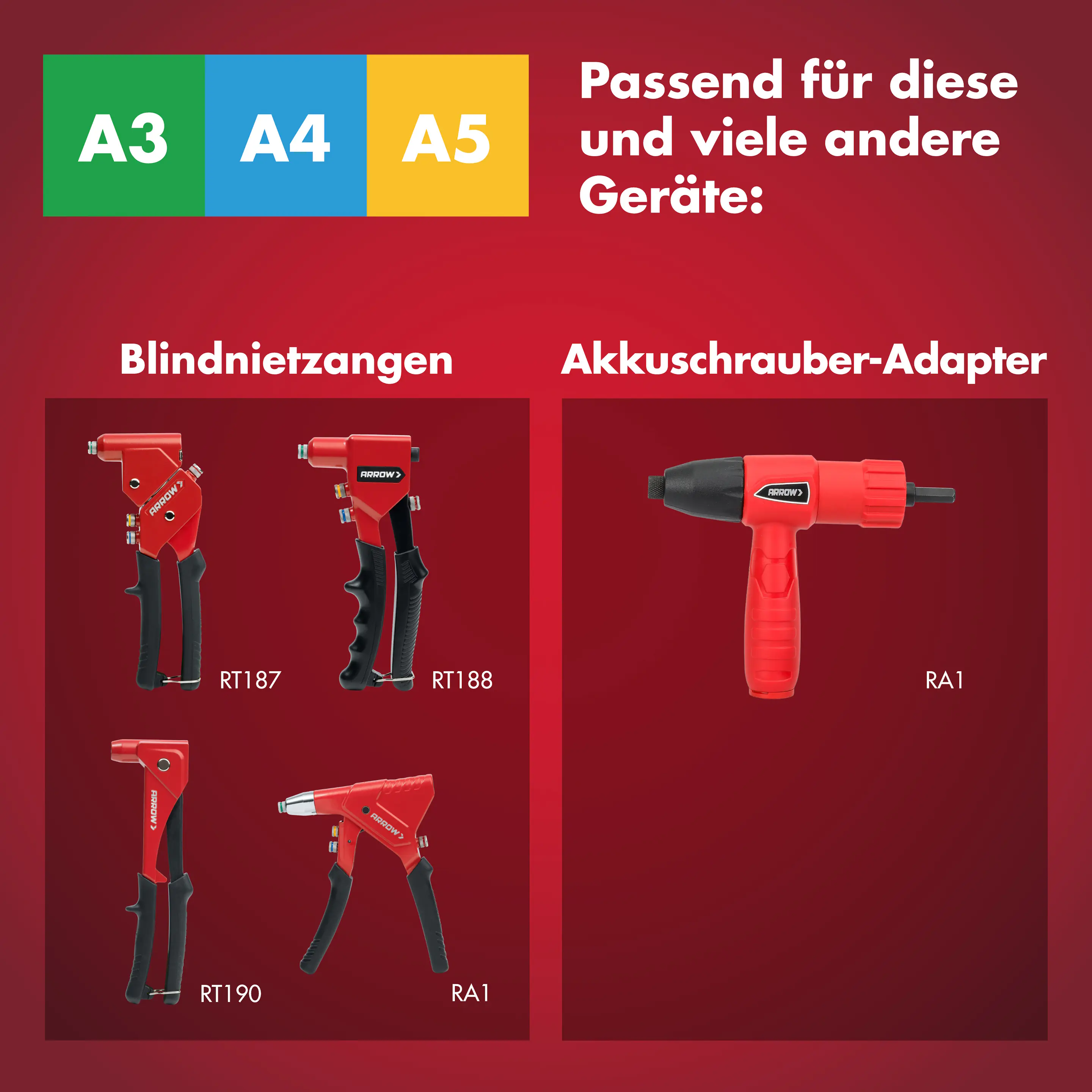 Arrow Blindniete Typ RA Ø 4 x 10 mm Aluminium 50 Stück