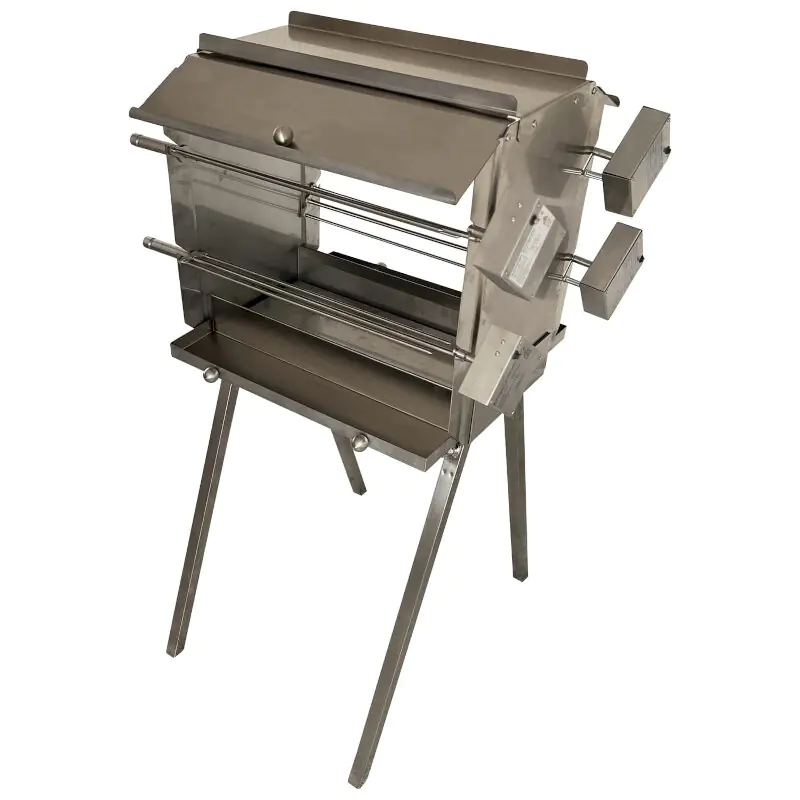 Schneider Mutzbratengrill aus Edelstahl, mit 4 Grillspießen