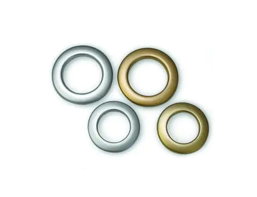 Gardinia Stoffösen klein Kunststoff, silber-matt