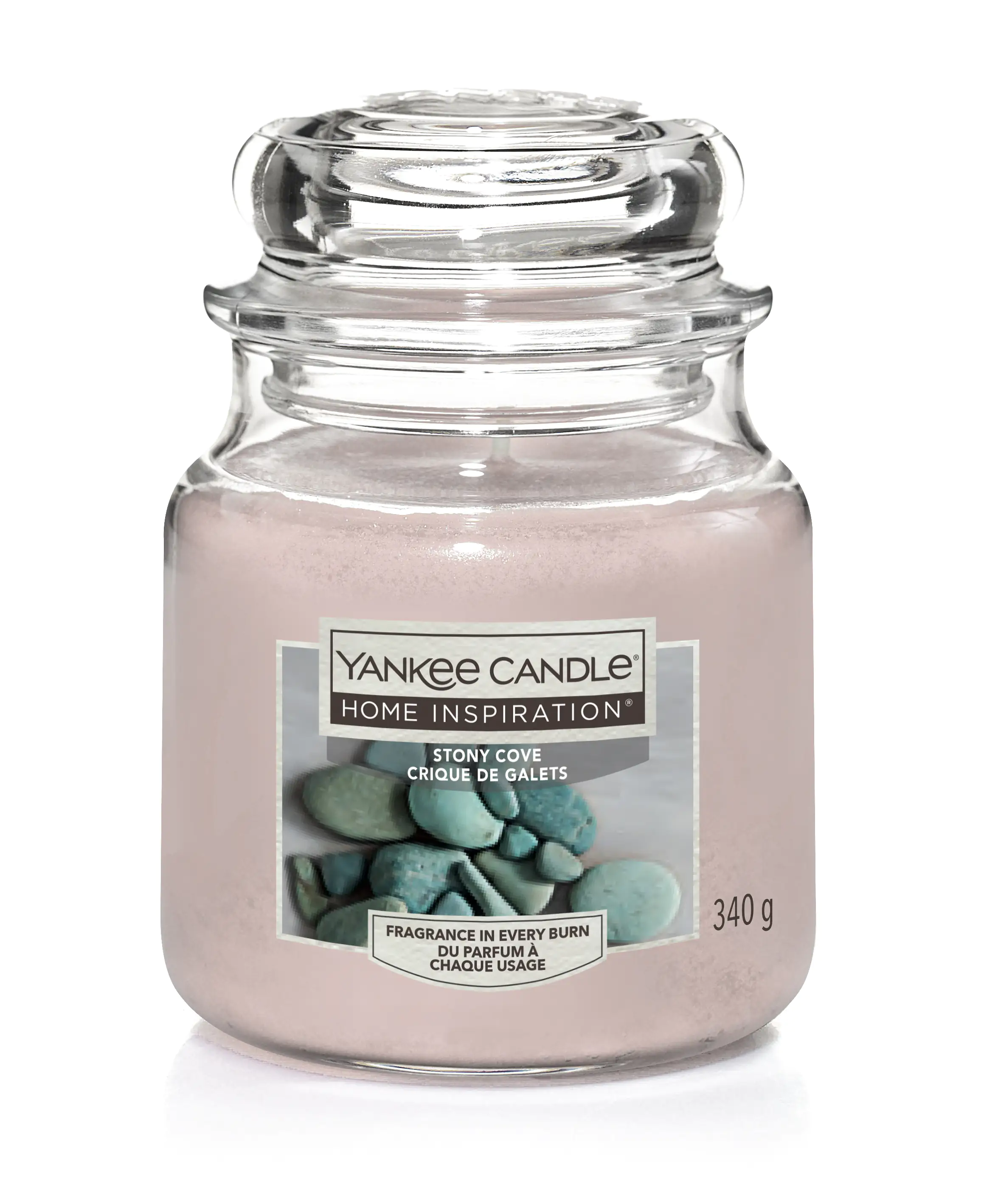 Yankee Candle Duftkerze Mittleres Glas Stony Cove 340g, grau Yankee Candle Duftkerze Mittleres Glas Stony Cove 340g, grau