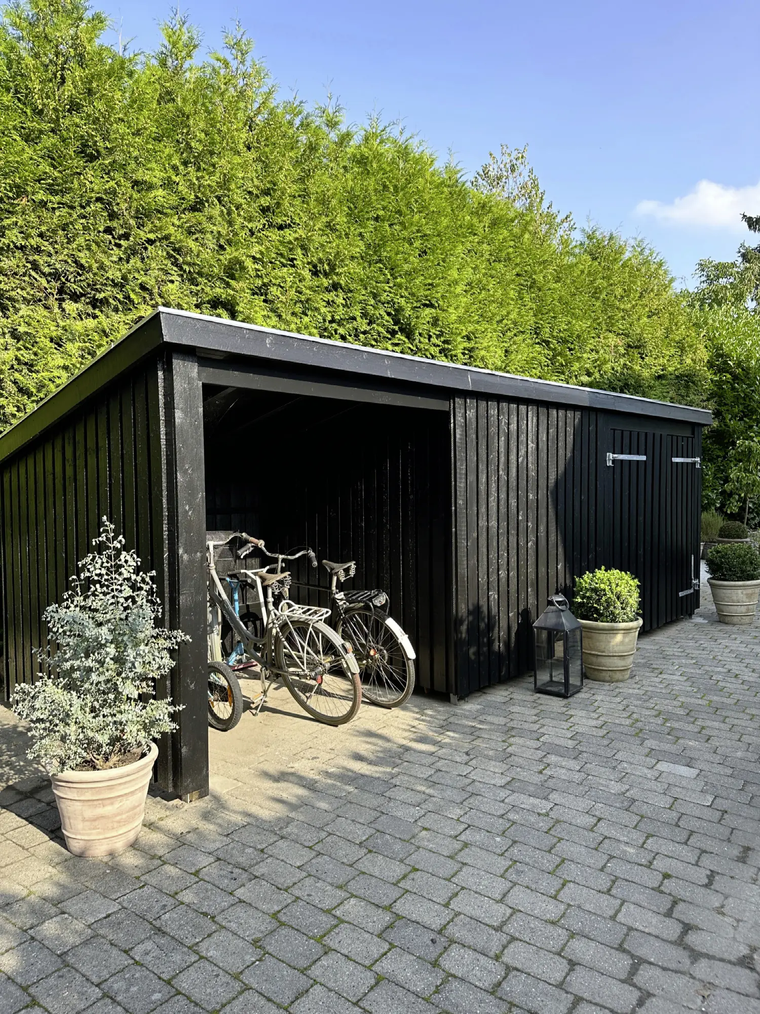 Plus Gartenhaus Nordic Multi 619 x 208 cm natur mit Doppeltür, Dachpappe