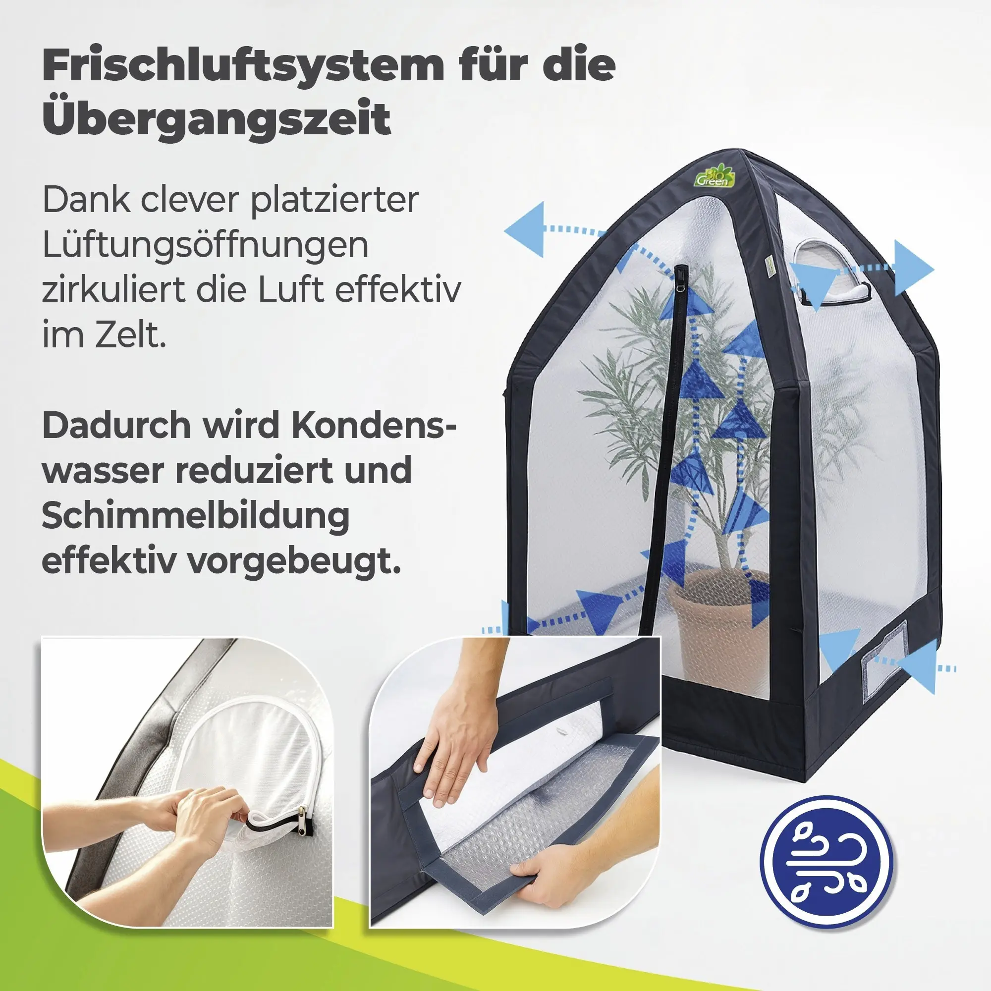 BioGreen Überwinterungszelt Icedome ThermoPlus Deluxe 120 x 183 cm 