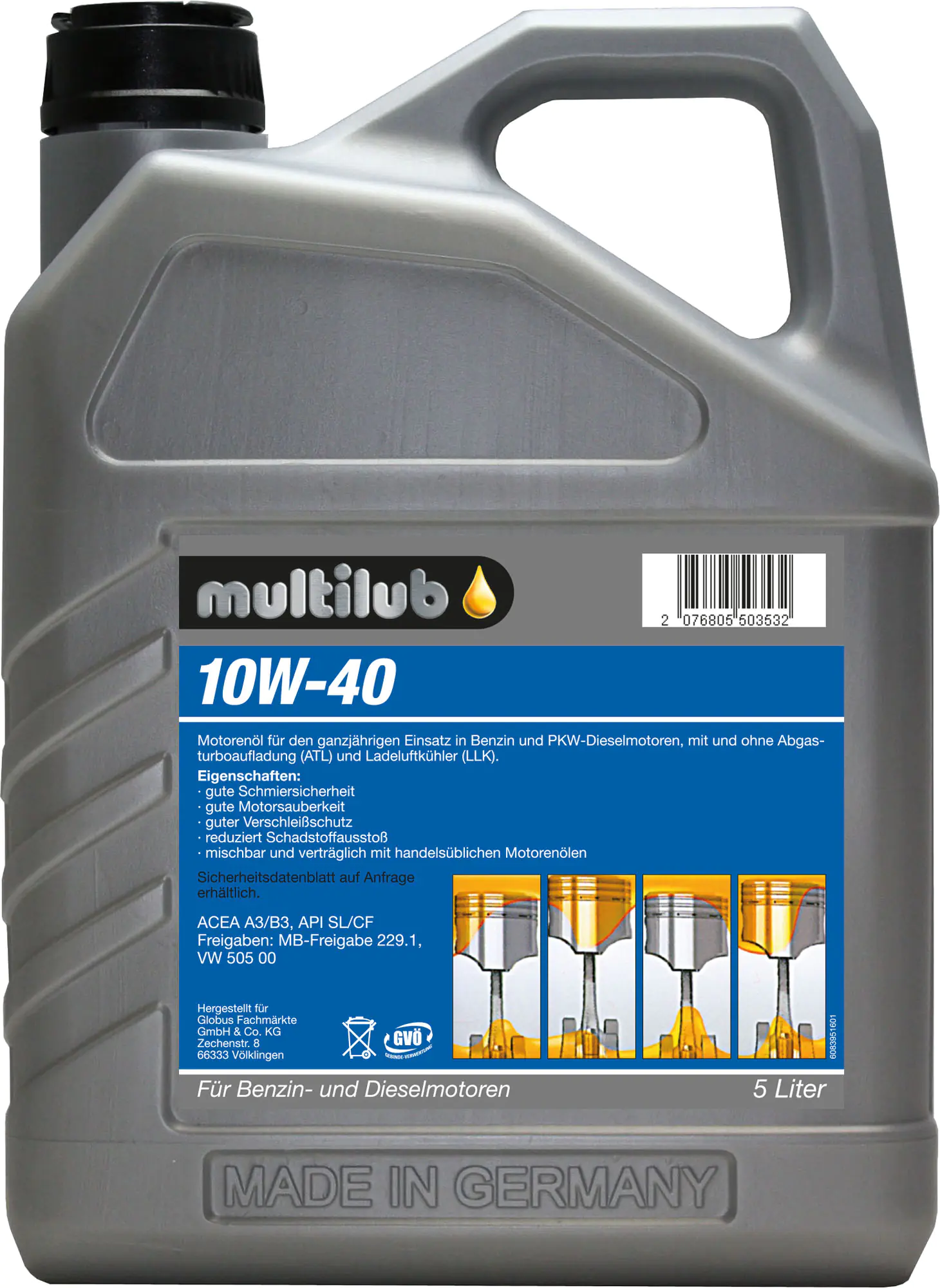 Multilub Motoröl 10W-40 5L Multilub Motoröl 10W-40 5L