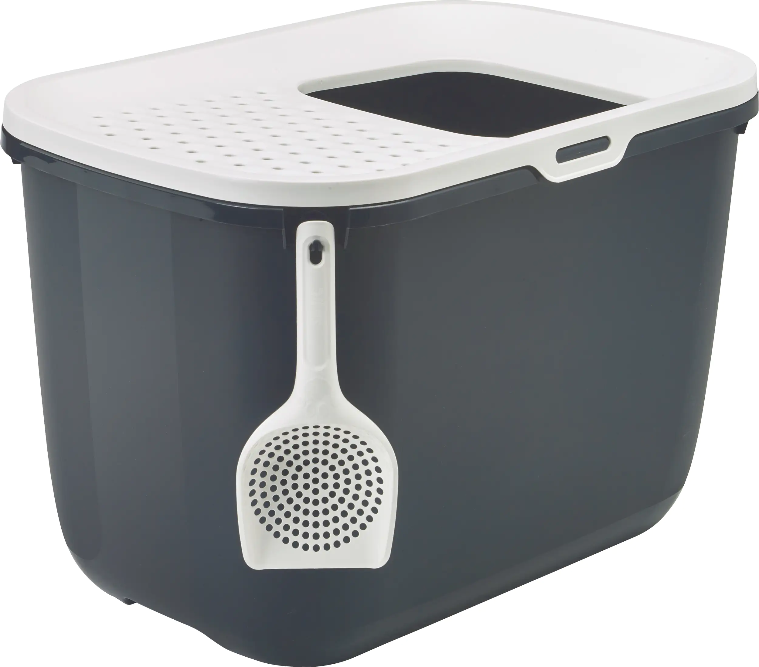 5411388201807 Nobby Katzentoilette Hop In anthrazit weiß 58,5 x 39 x 39,5 cm