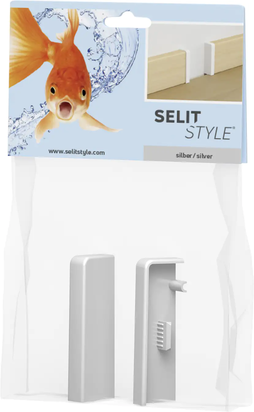 SELITSTYLE Endkappen silber Höhe 50 mm 2 Stück