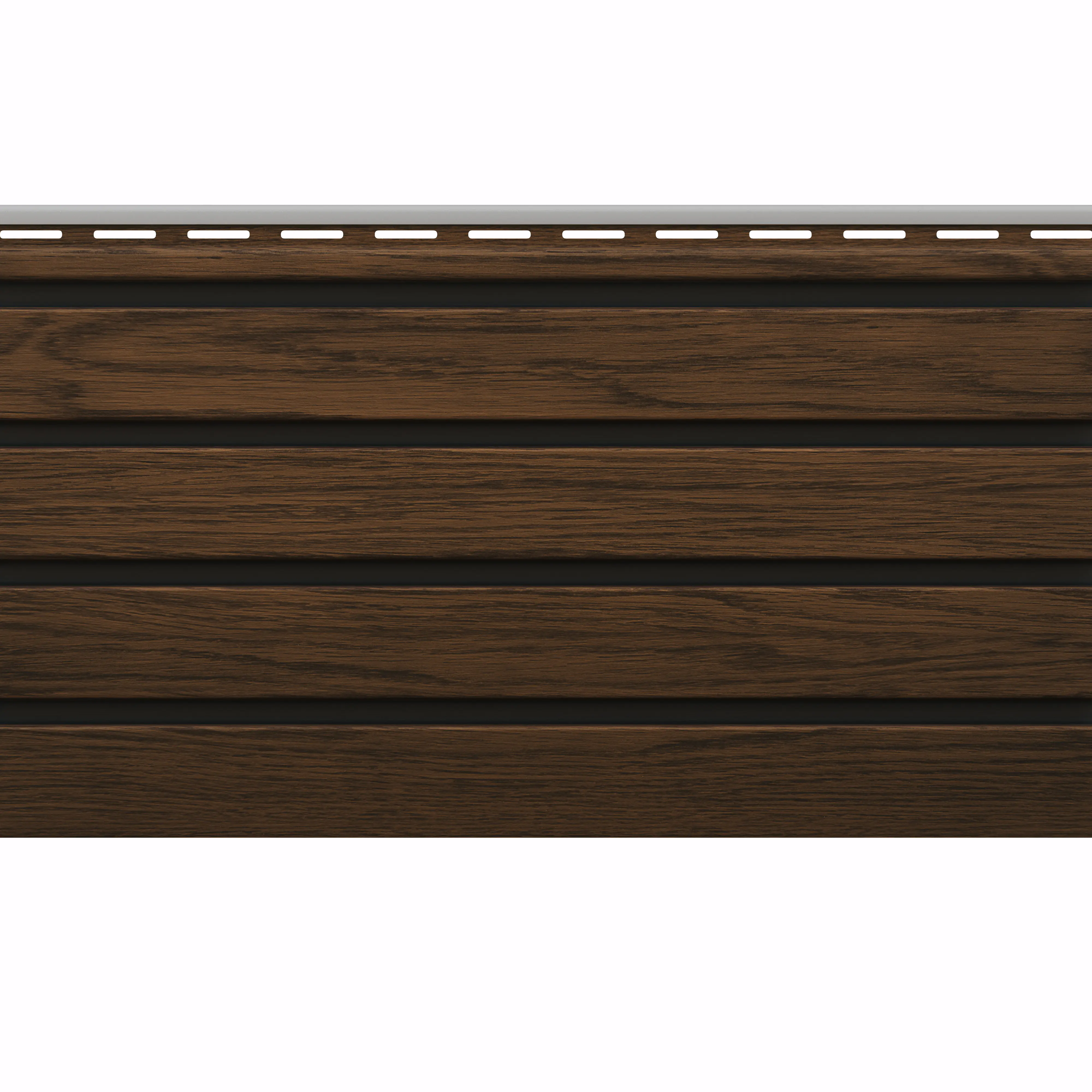 Fassadenverkleidung PVC 295 x 28,3 cm walnuss/schwarz