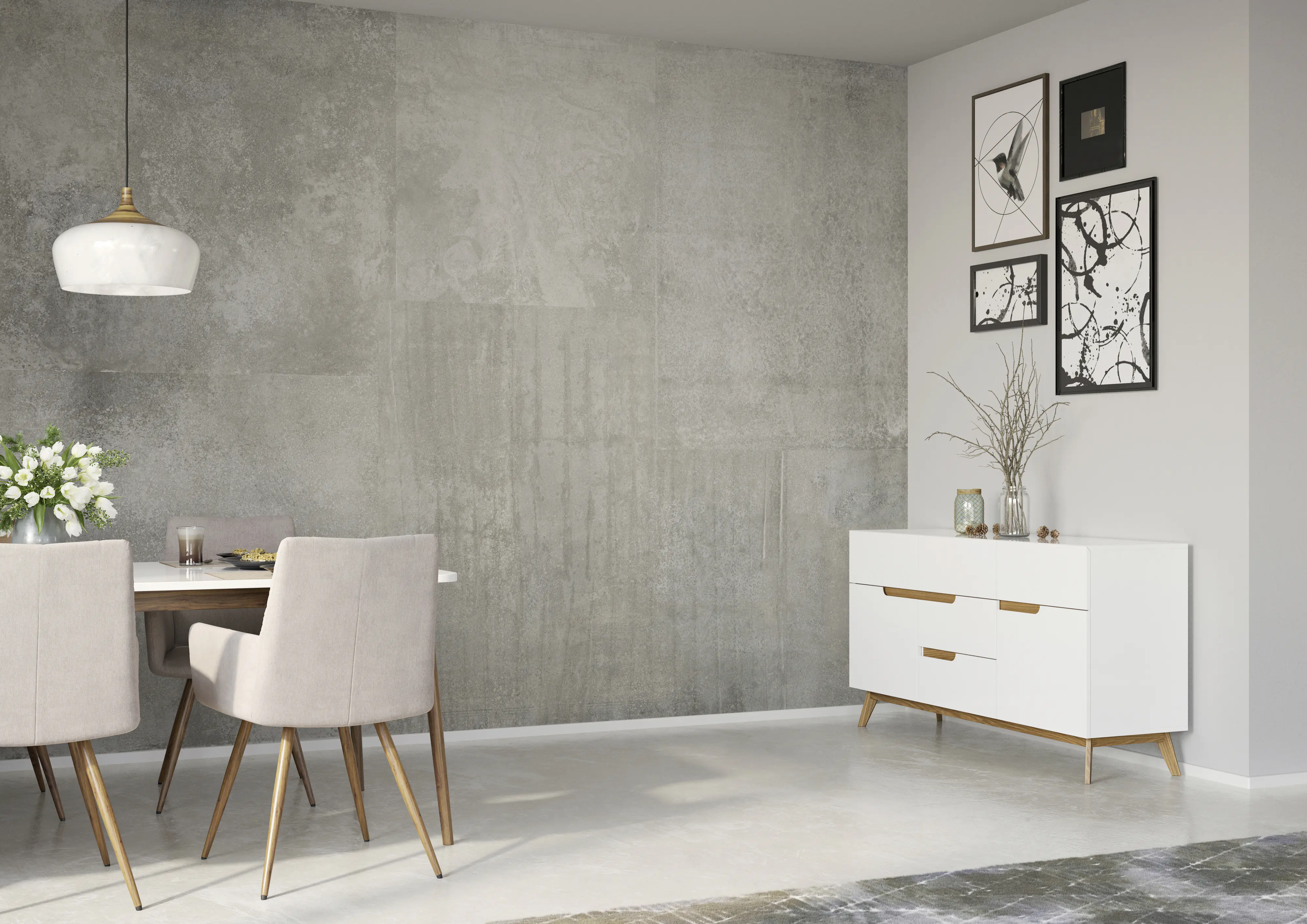 Rasch Vlies Fototapete 364262 Grau-Betongrau Muster & Motive 2,65 m x 3,71 m