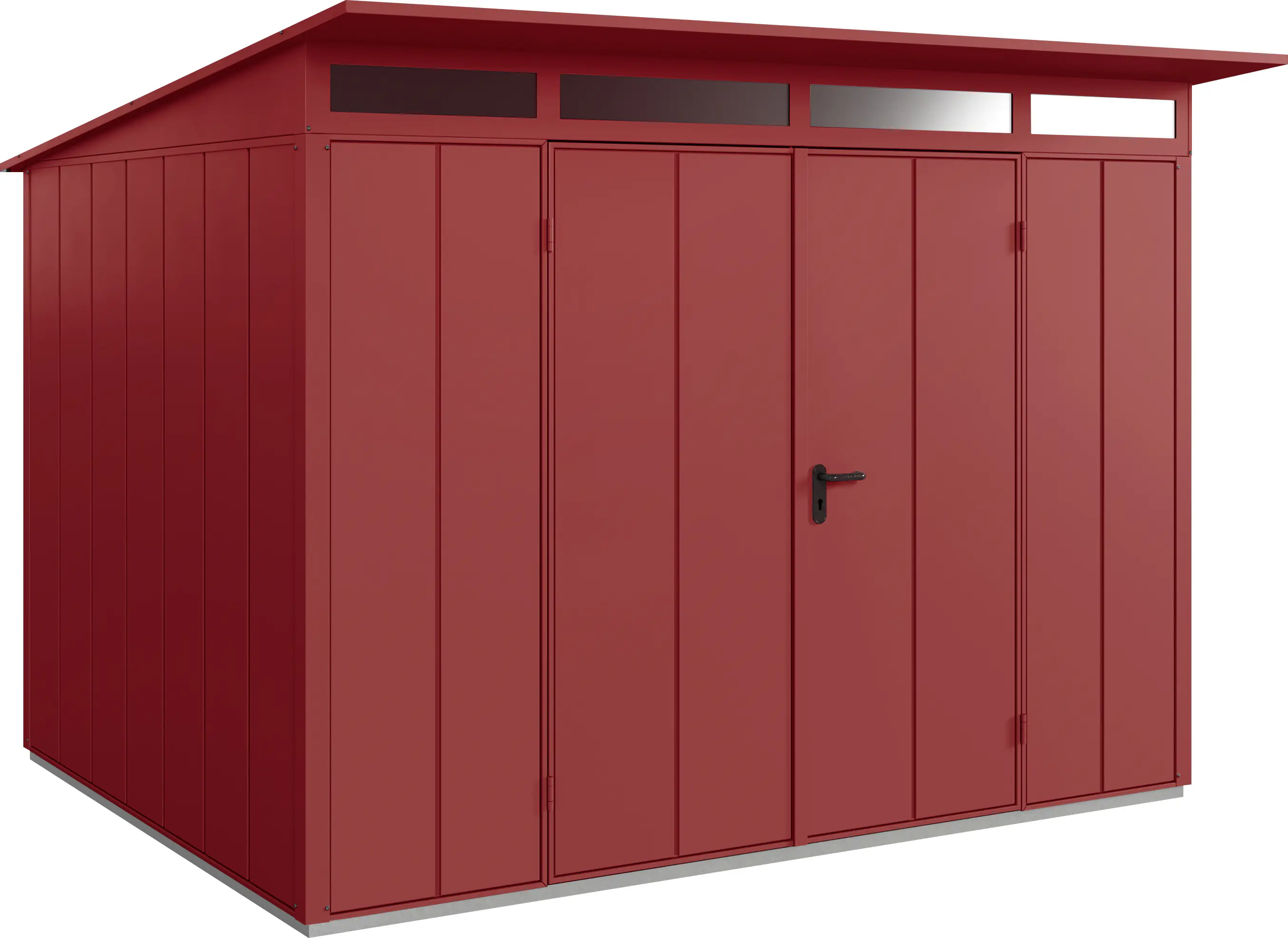 EcoStar Gerätehaus Elegant-P Typ 3 purpurrot 312,7 x 283,4 x 232,3 cm