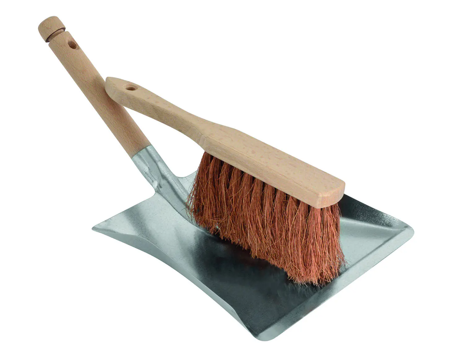 Kehrgarnitur mit Metallschaufel verzinkt 41 x 24 cm  Kehrgarnitur mit Metallschaufel verzinkt 41 x 24 cm