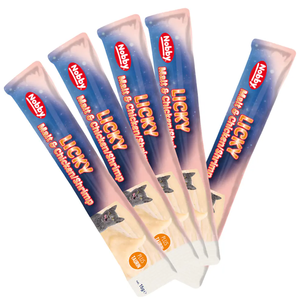 Nobby Katzenleckerli StarSnack Creme 5 x 15 g Hähnchen & Garnele