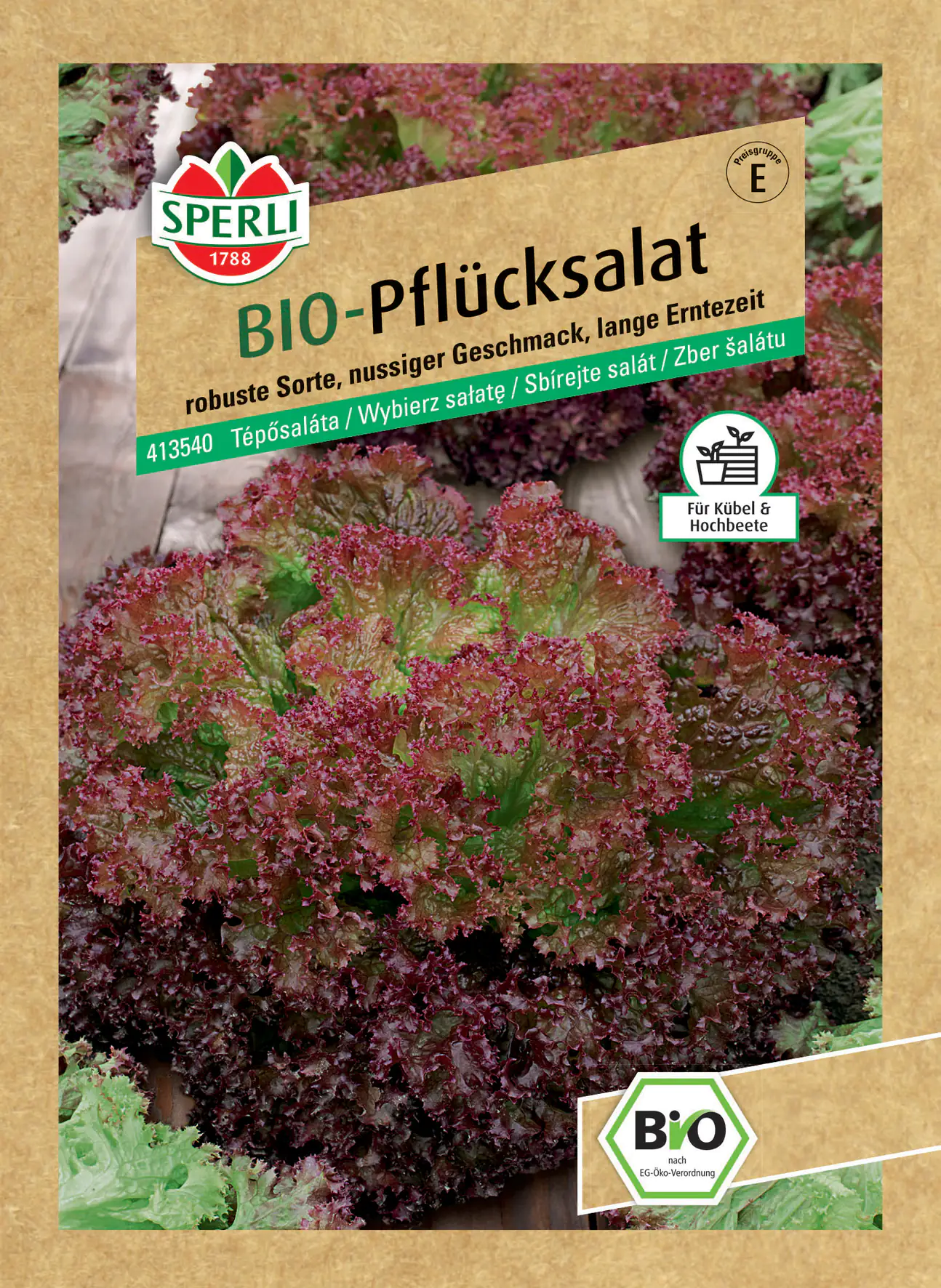 Sperli BIO Pflücksalat rot Sperli BIO Pflücksalat rot