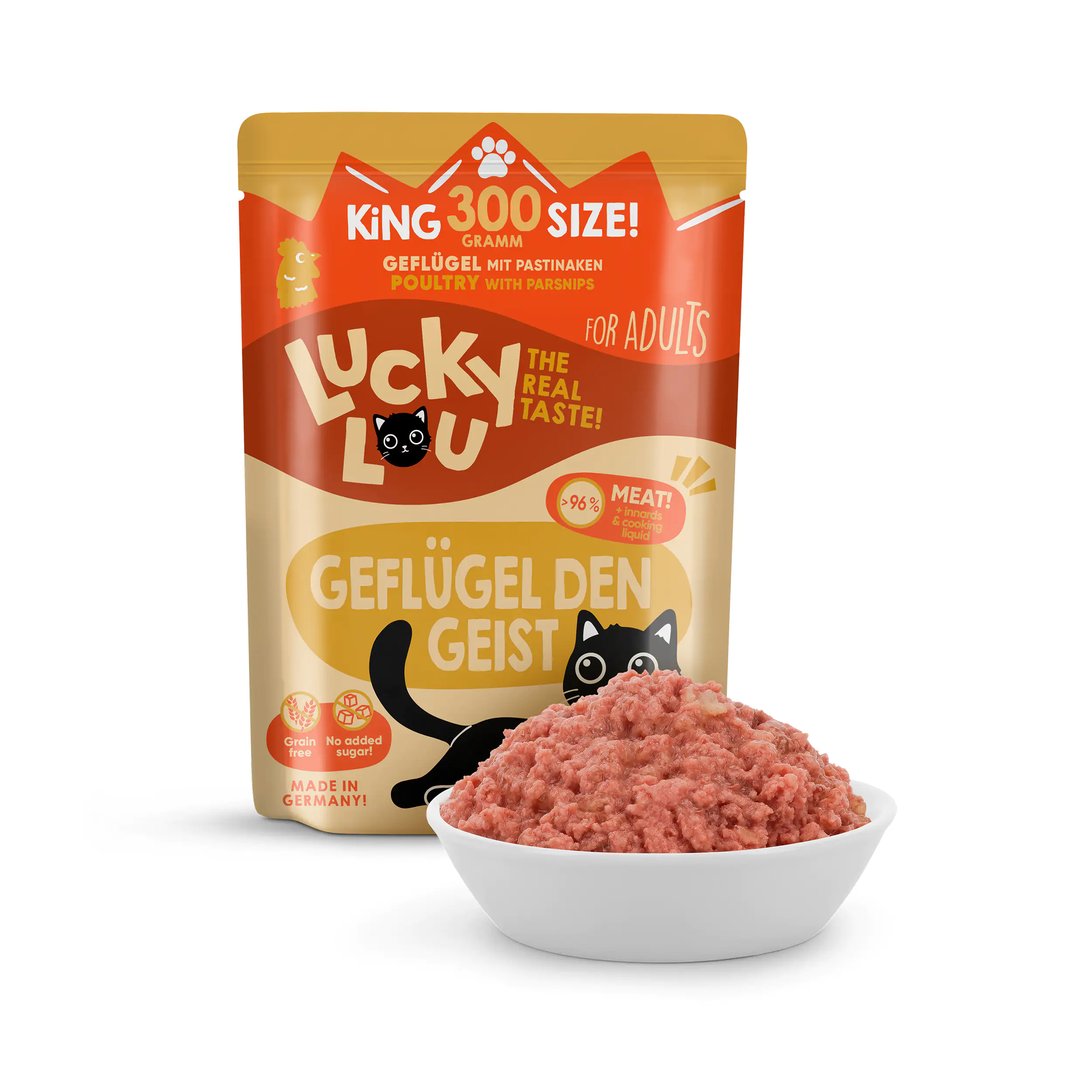 Lucky Lou Katzenfutter Geflügel 300 g