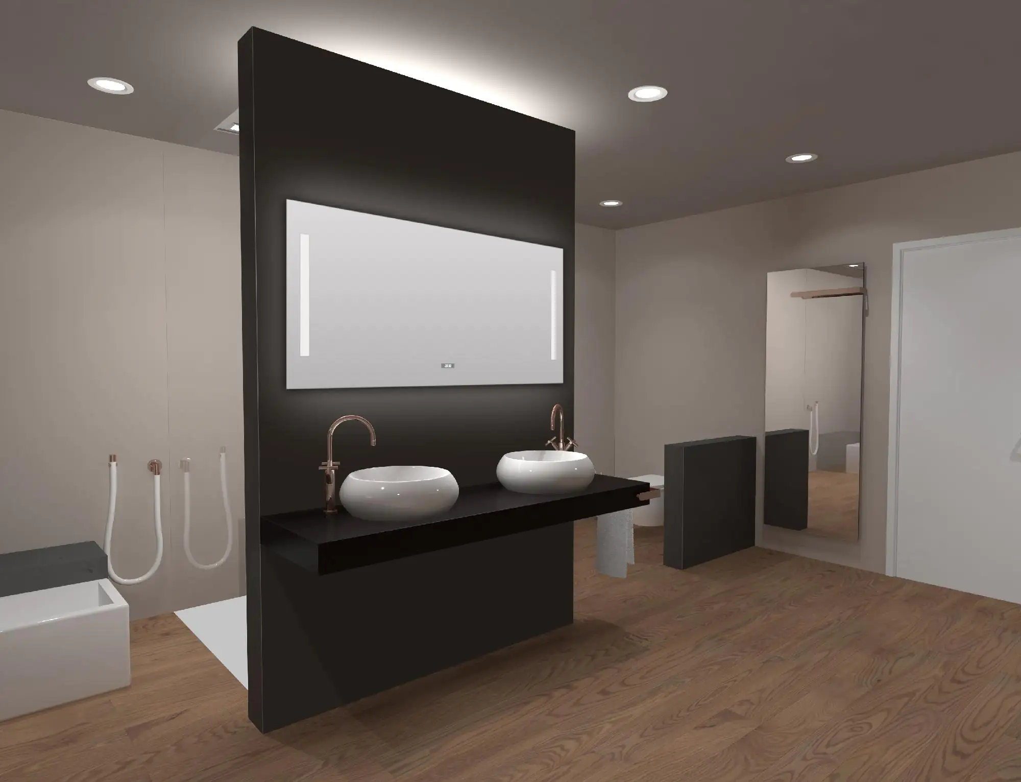 DSK LED Lichtspiegel Silver Time 120 x 60 cm DSK LED Lichtspiegel Silver Time 120 x 60 cm