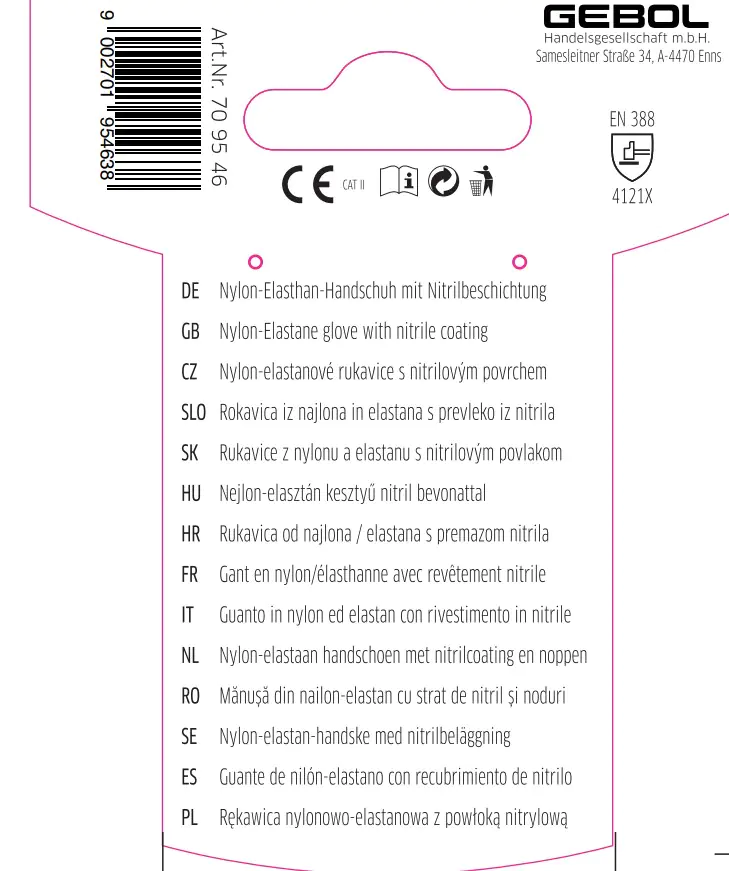 Gebol Handschuh Master Flex  