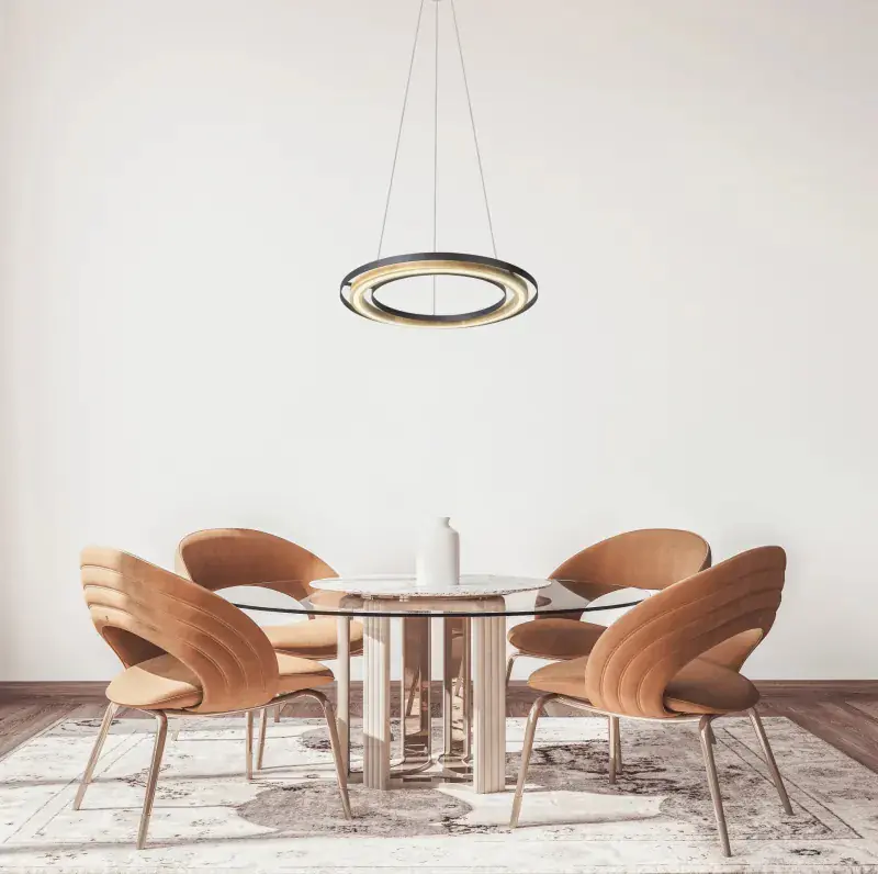 Globo Hängeleuchte 1 Rilas Ø 56 x 150 cm schwarz warmweiß