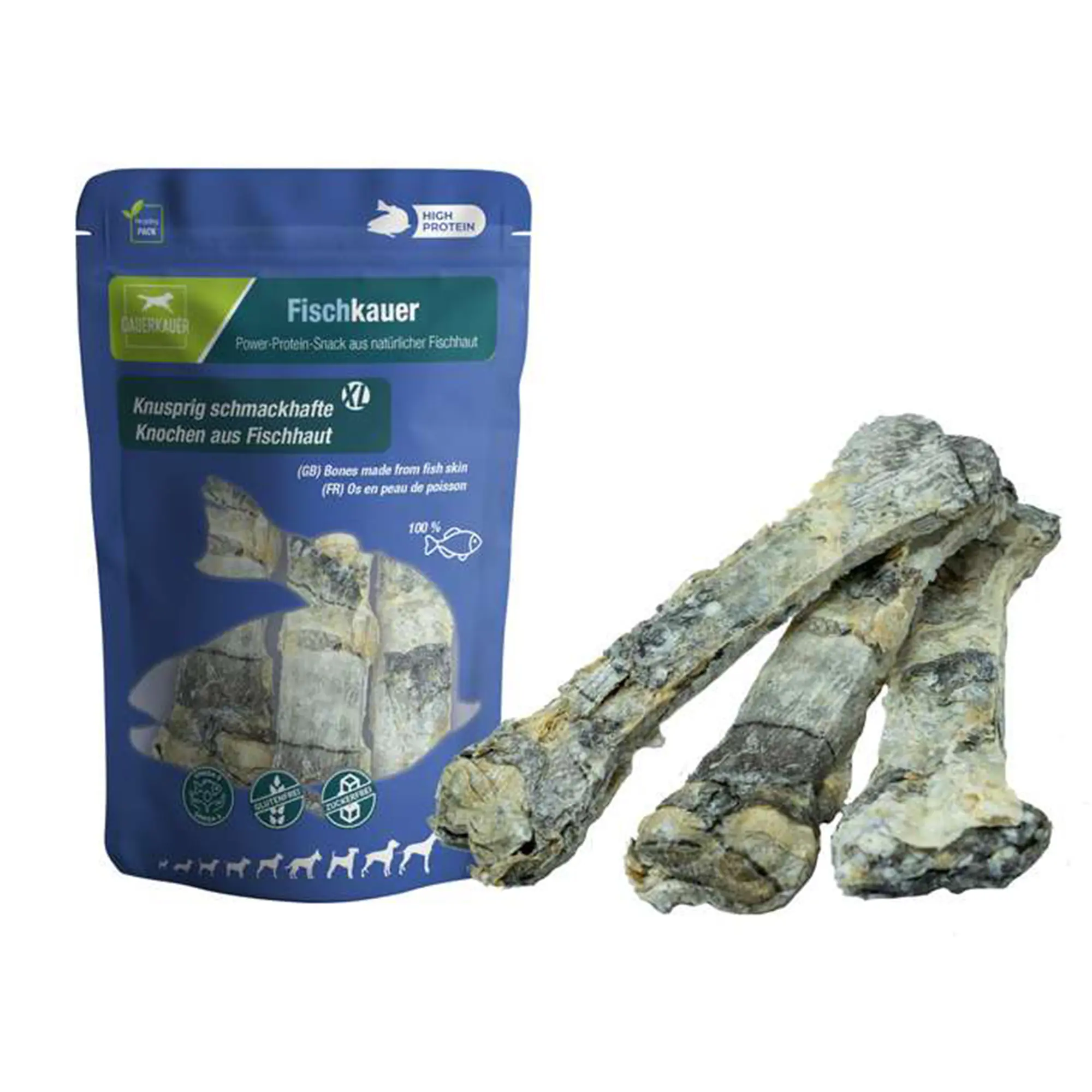 Wolters Hundeleckerli Dauerkauer Knochen aus 100 % Fischhaut 3 Stück 180 g